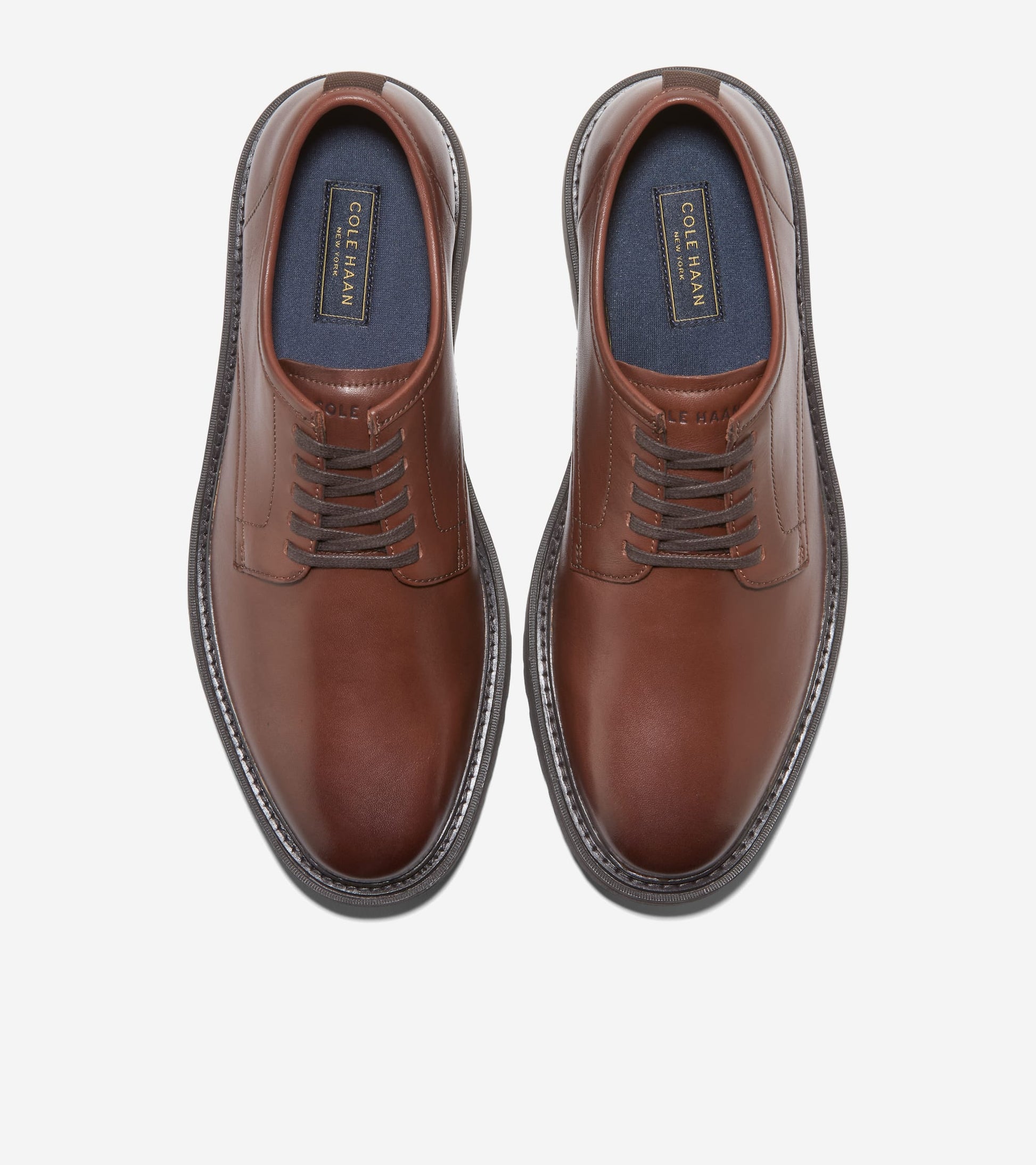 Men's Broome Grand Lug Sole Plain Toe Oxfords-Woodbury-Java
