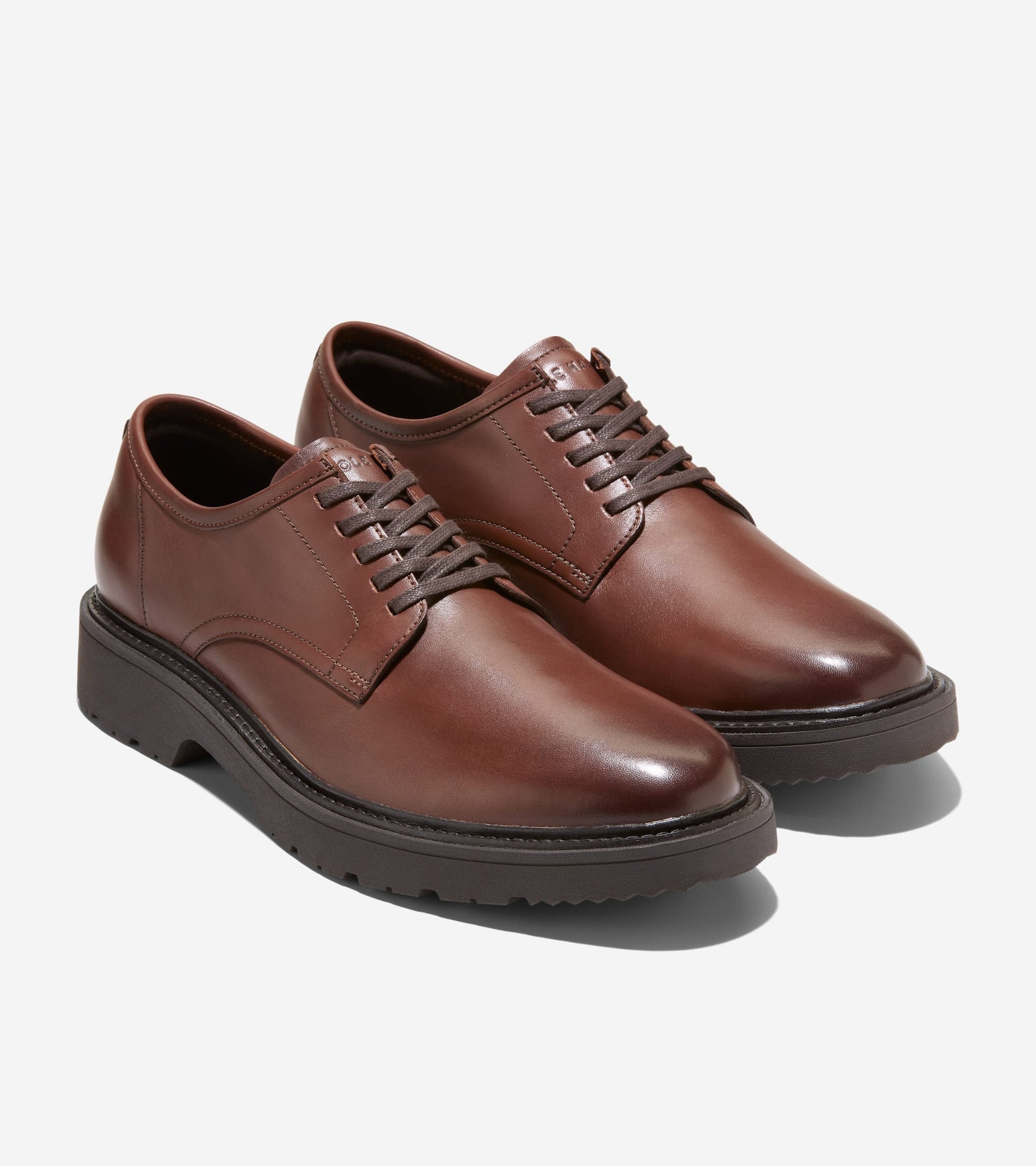 Men's Broome Grand Lug Sole Plain Toe Oxfords-Woodbury-Java