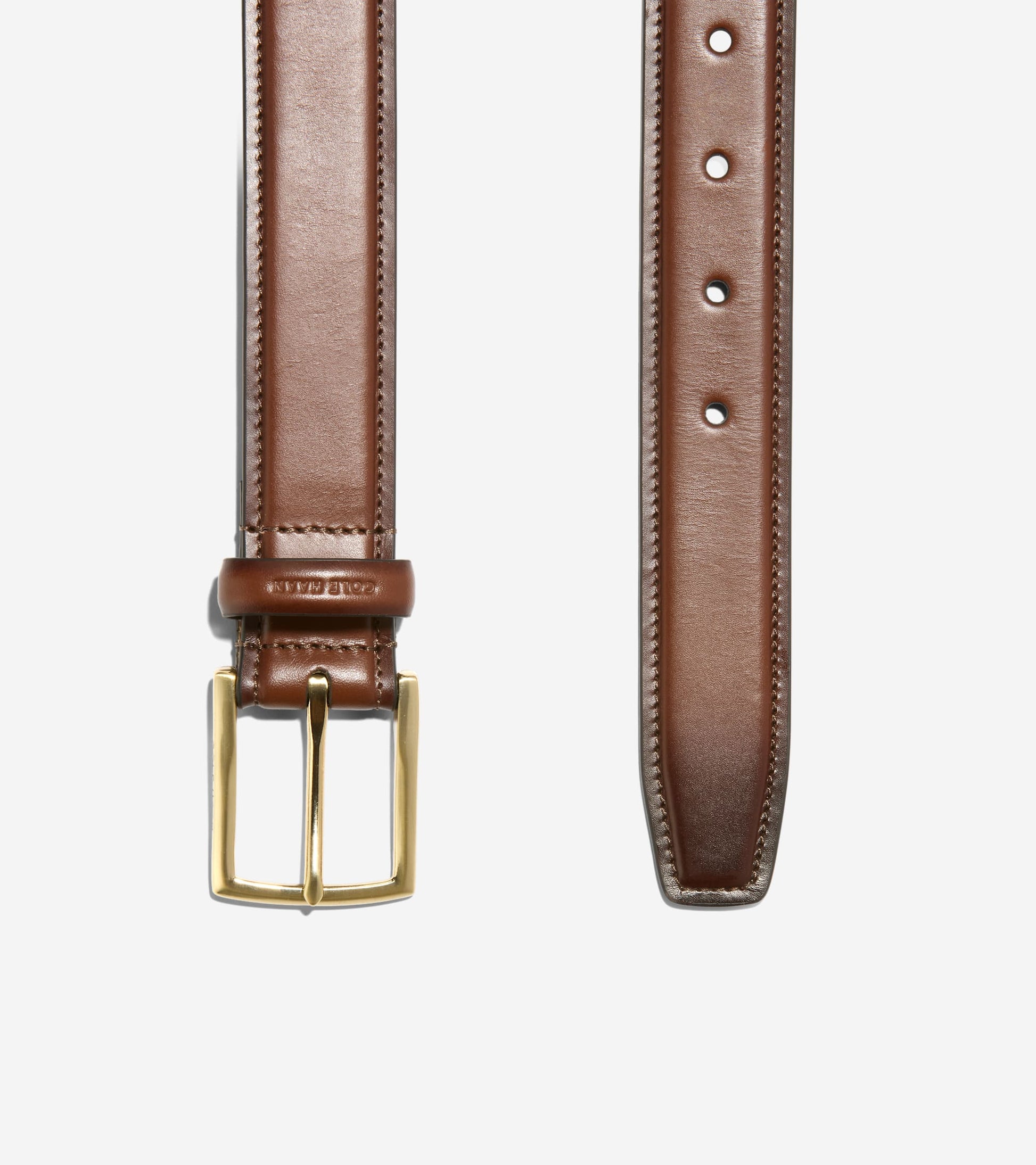 Men's Burnished Leather Belt With Lace Tip-Chocolate