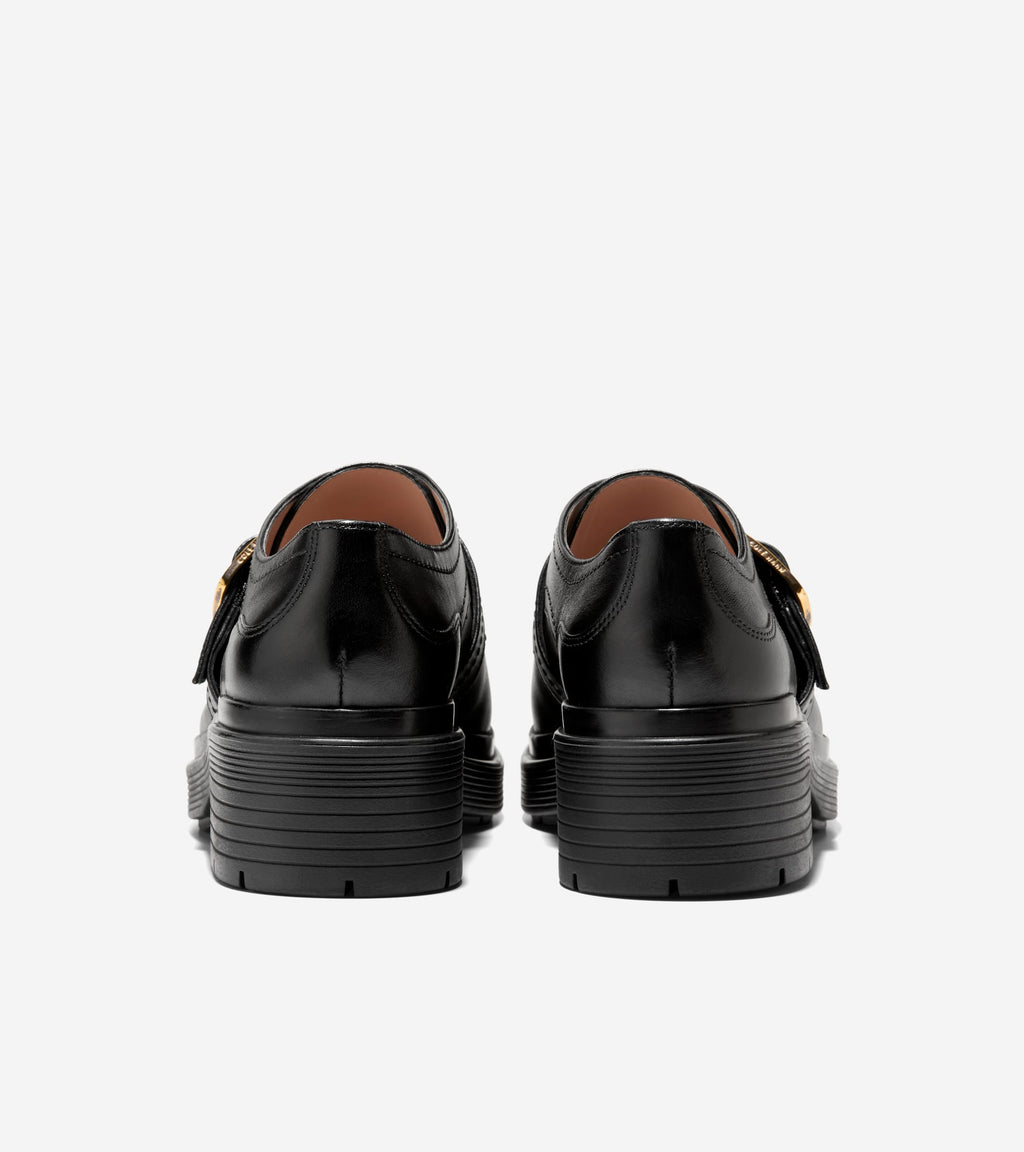 Women's Carlitta Monk Strap Lug Oxfords-Black