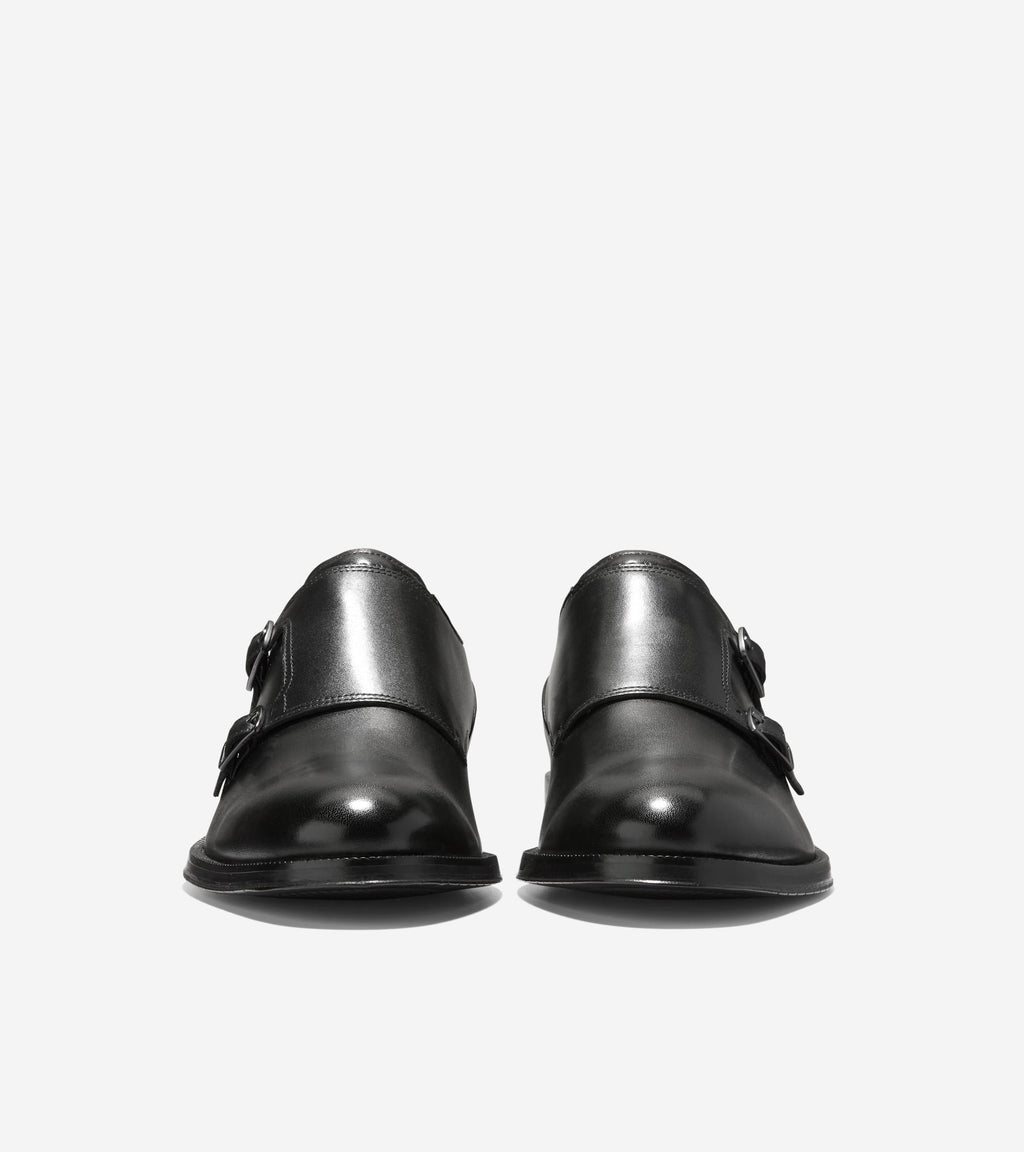 Men's Carnegie Monk Strap Shoes-Black