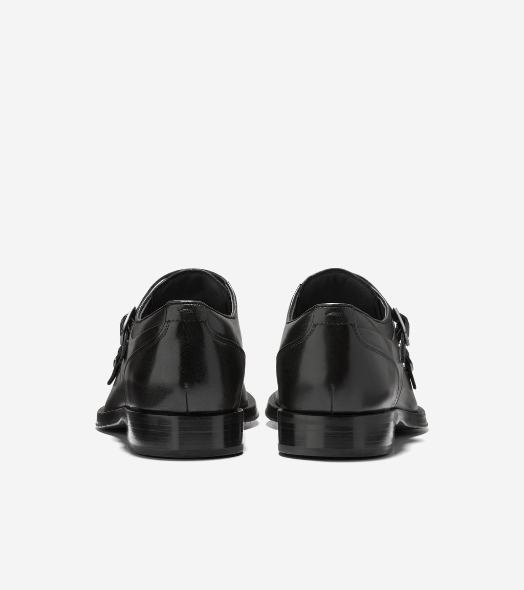 Men's Carnegie Monk Strap Shoes-Black