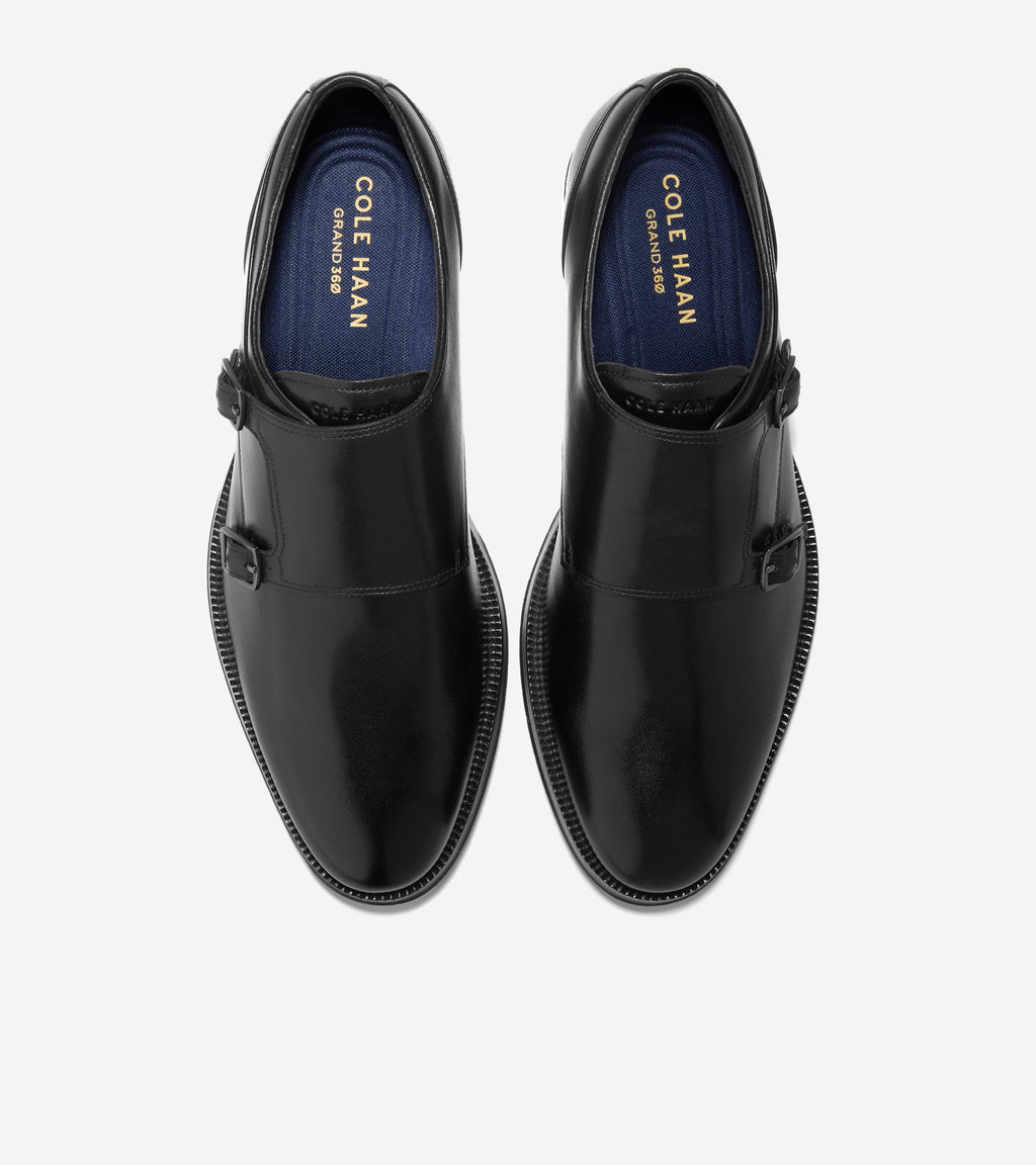 Men's Carnegie Monk Strap Shoes-Black