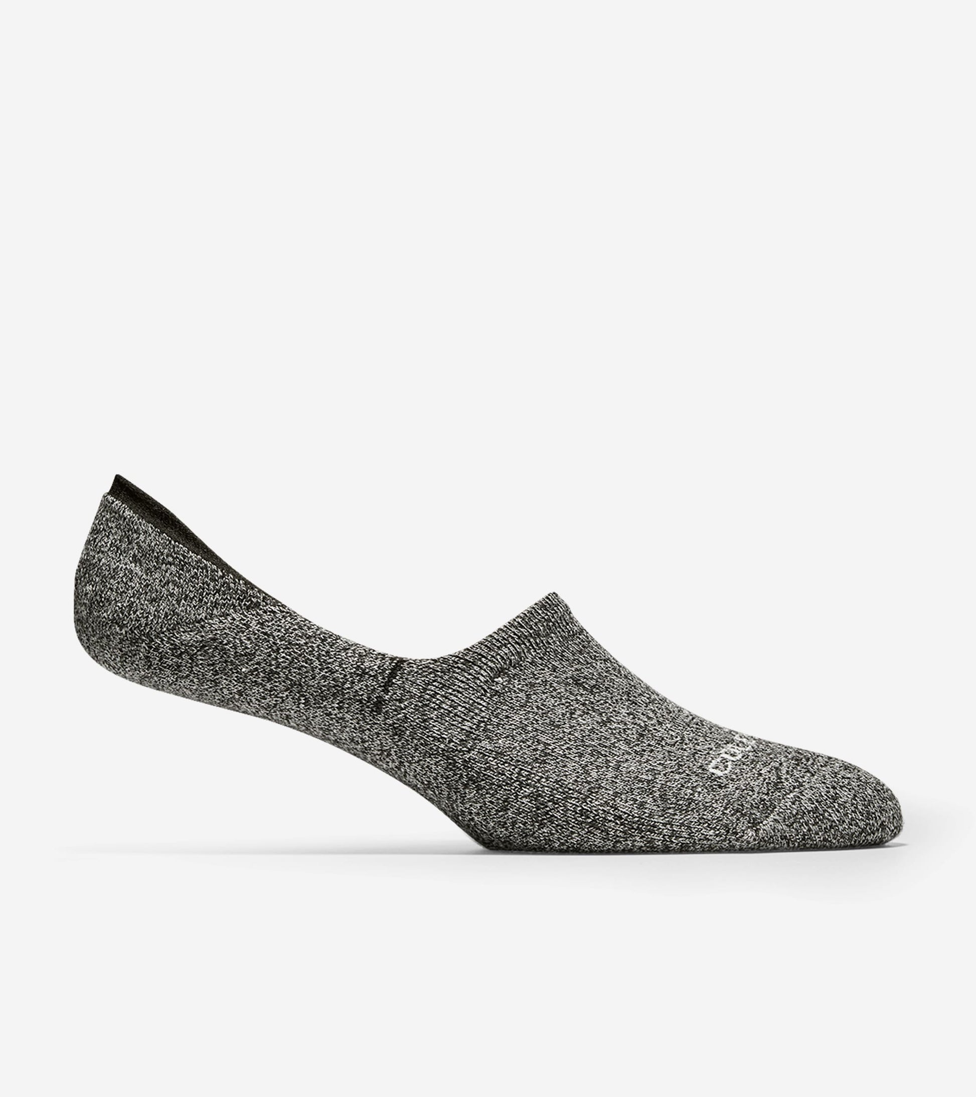 Men's Casual Cushion Sock Liner – 2 Pack-Black-Grey Heather