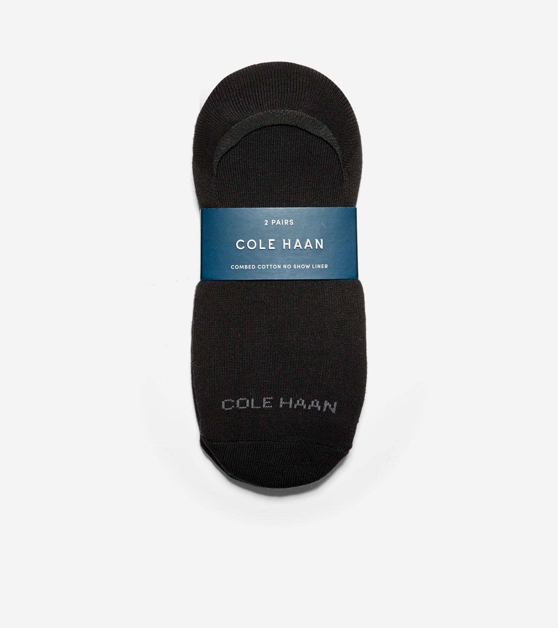 Men's Casual Cushion Sock Liner – 2 Pack-Black