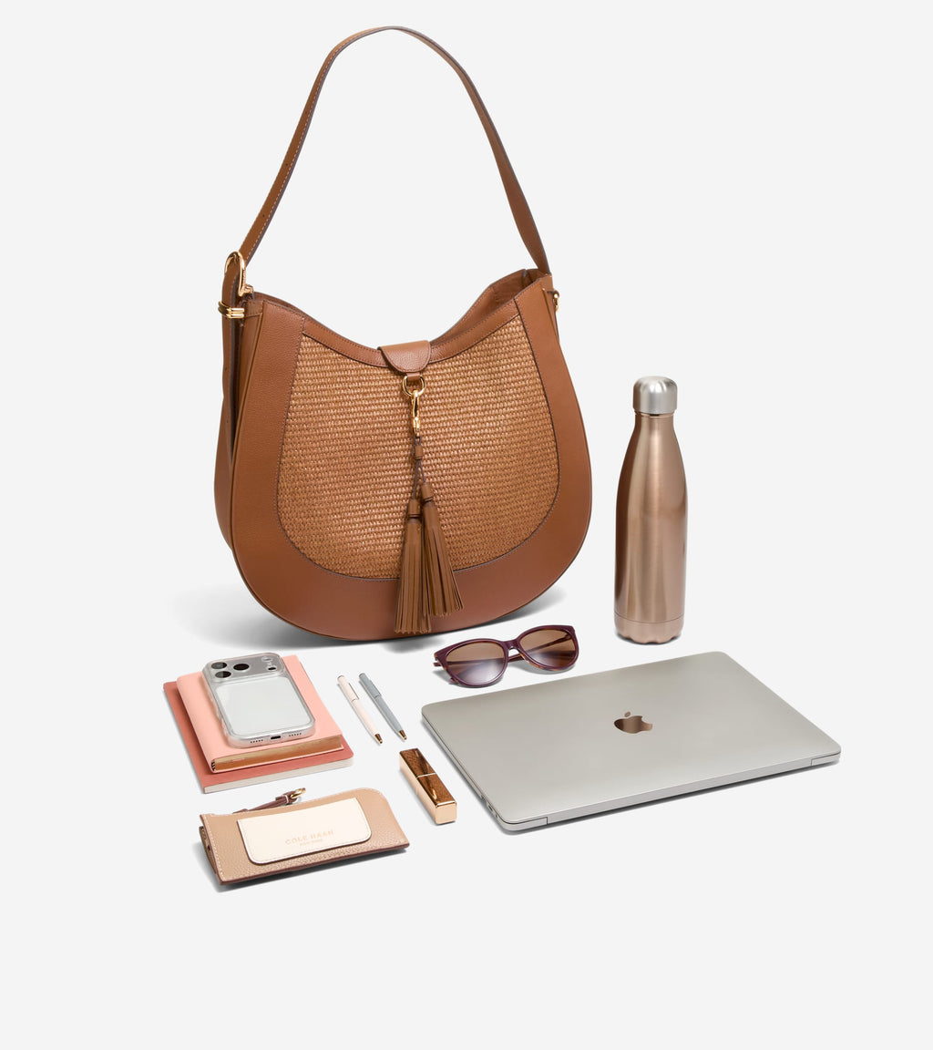 Women's Catarina Large Hobo Bag-Tobacco Straw