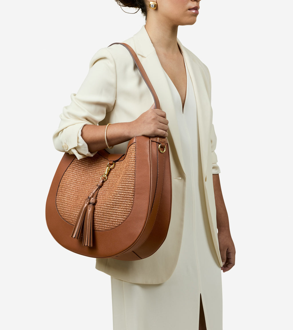 Women's Catarina Large Hobo Bag-Tobacco Straw