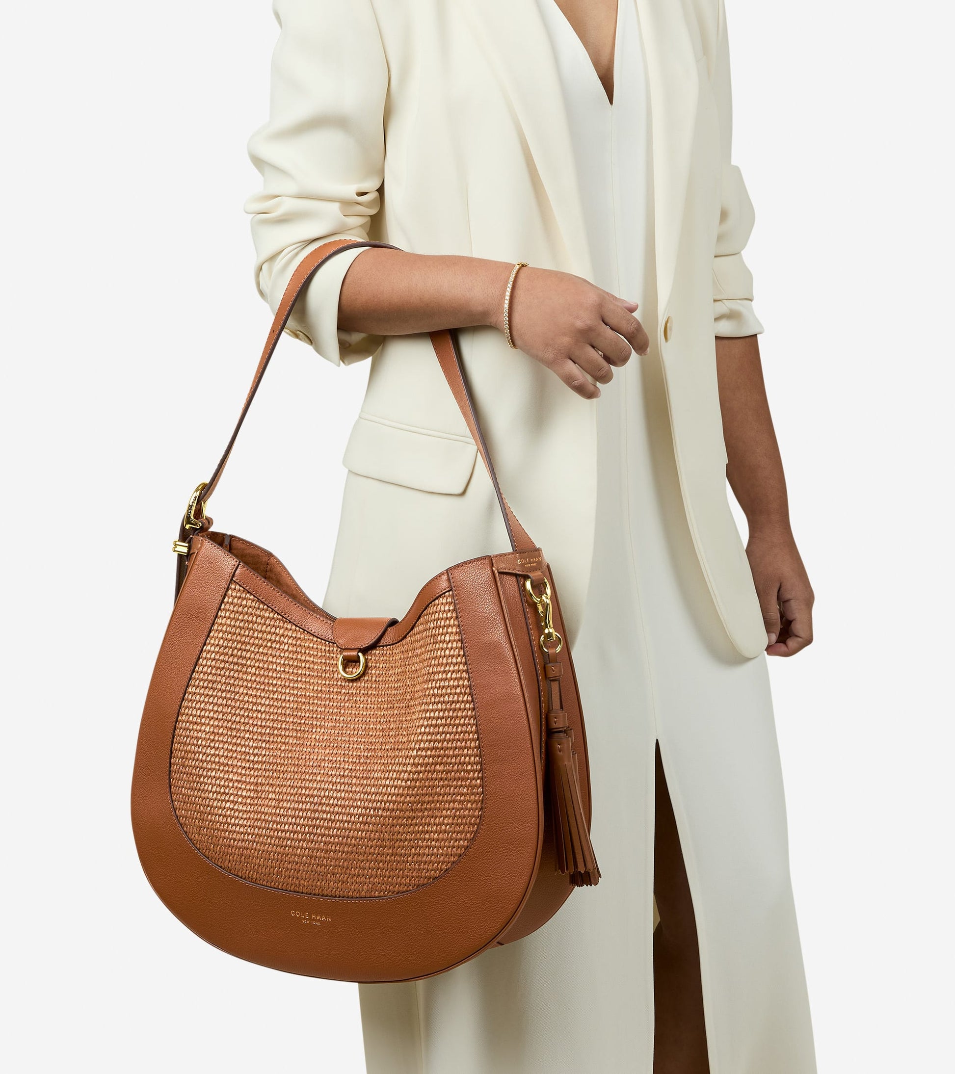Women's Catarina Large Hobo Bag-Tobacco Straw