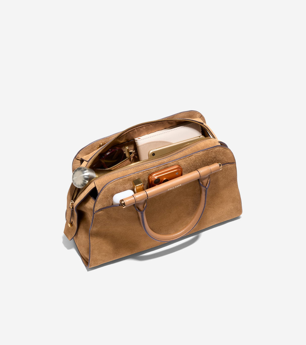 Women's Catherine Medium Satchel-Golden Honey