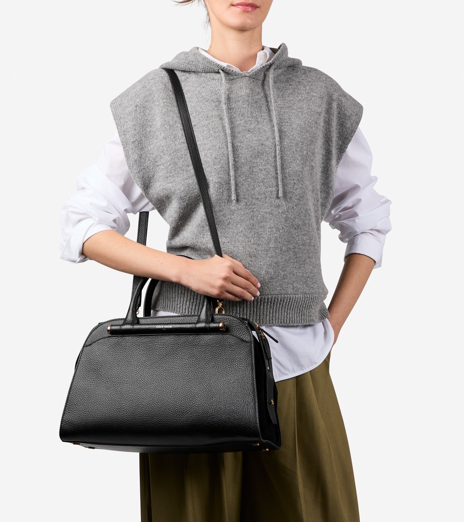 Women's Catherine Medium Satchel-Black