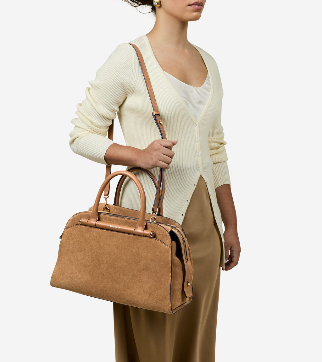 Women's Catherine Medium Satchel-Golden Honey