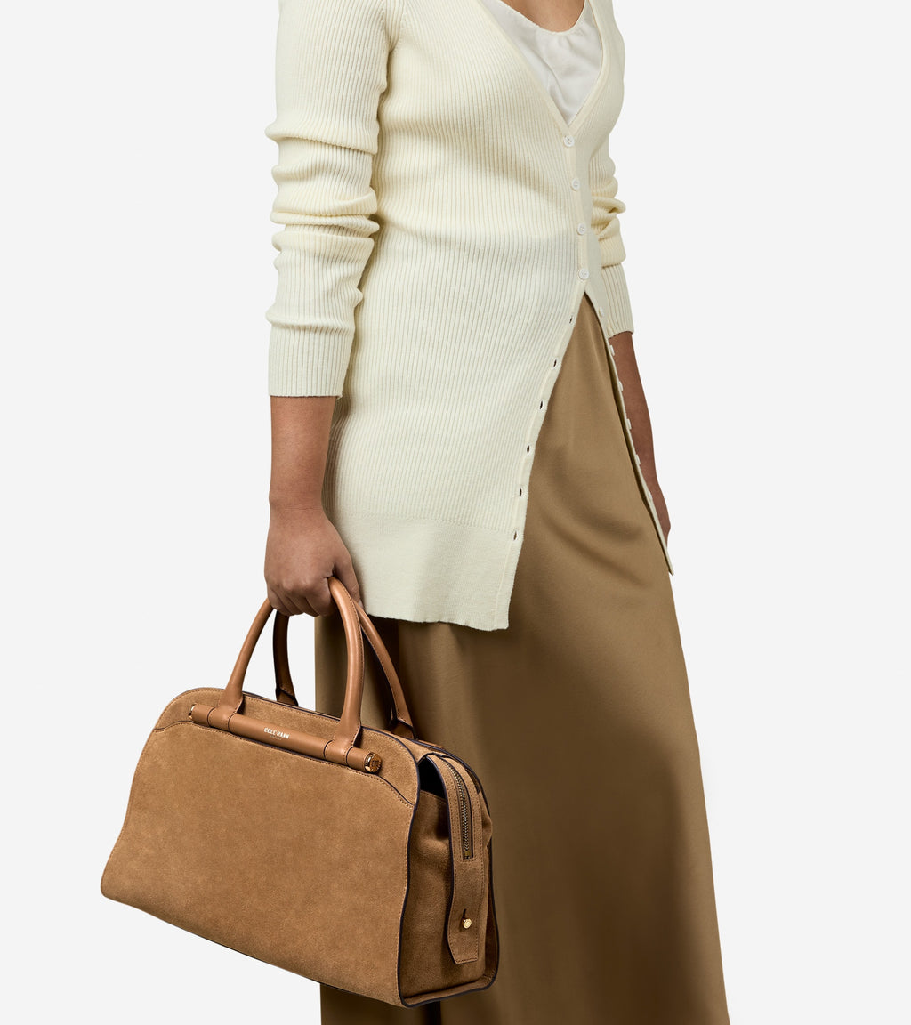Women's Catherine Medium Satchel-Golden Honey