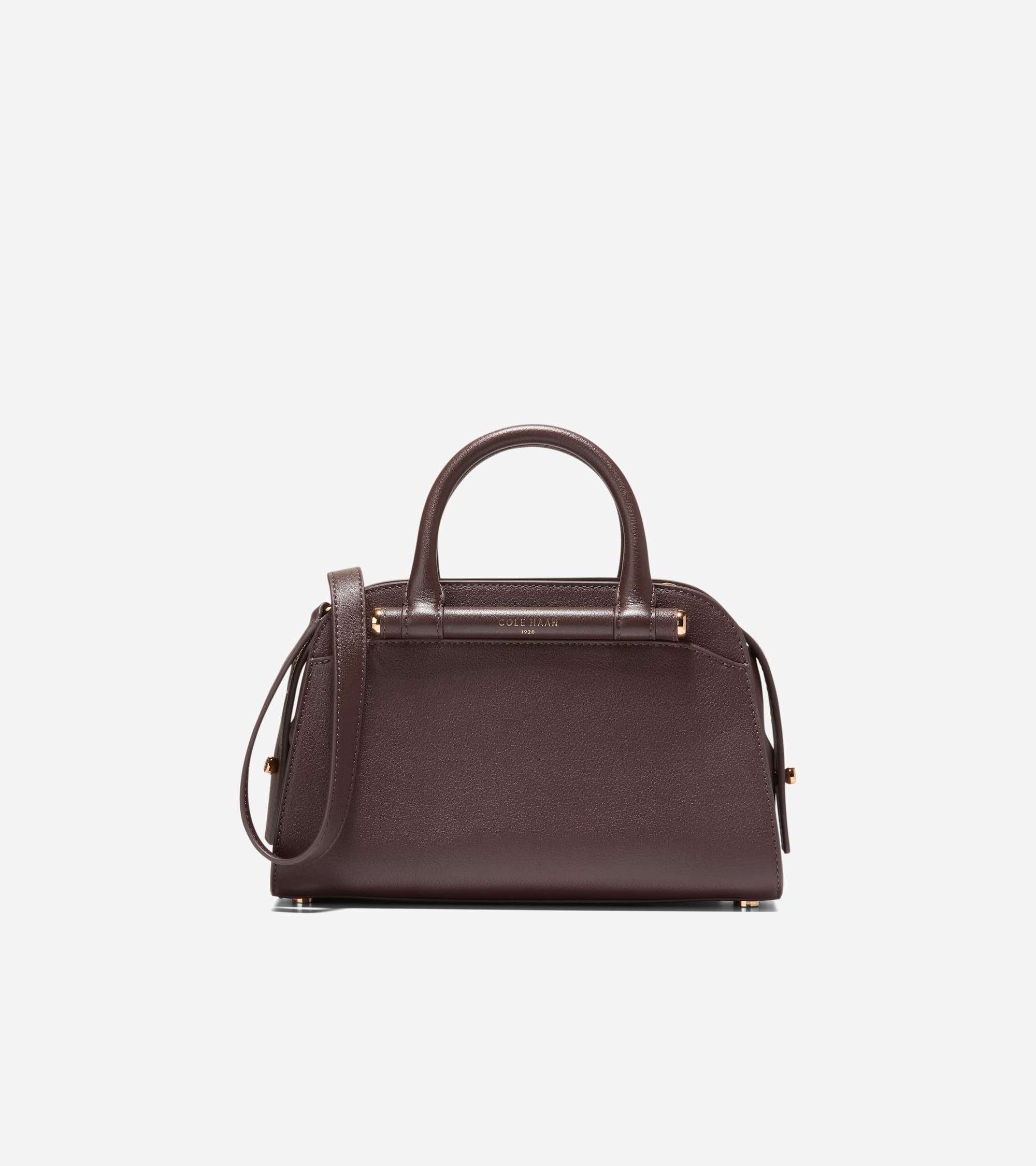 COLE HAAN本革ショルダーバッグ　ダークブラウン Women's Catherine Small Satchel in Brown | Cole Haan