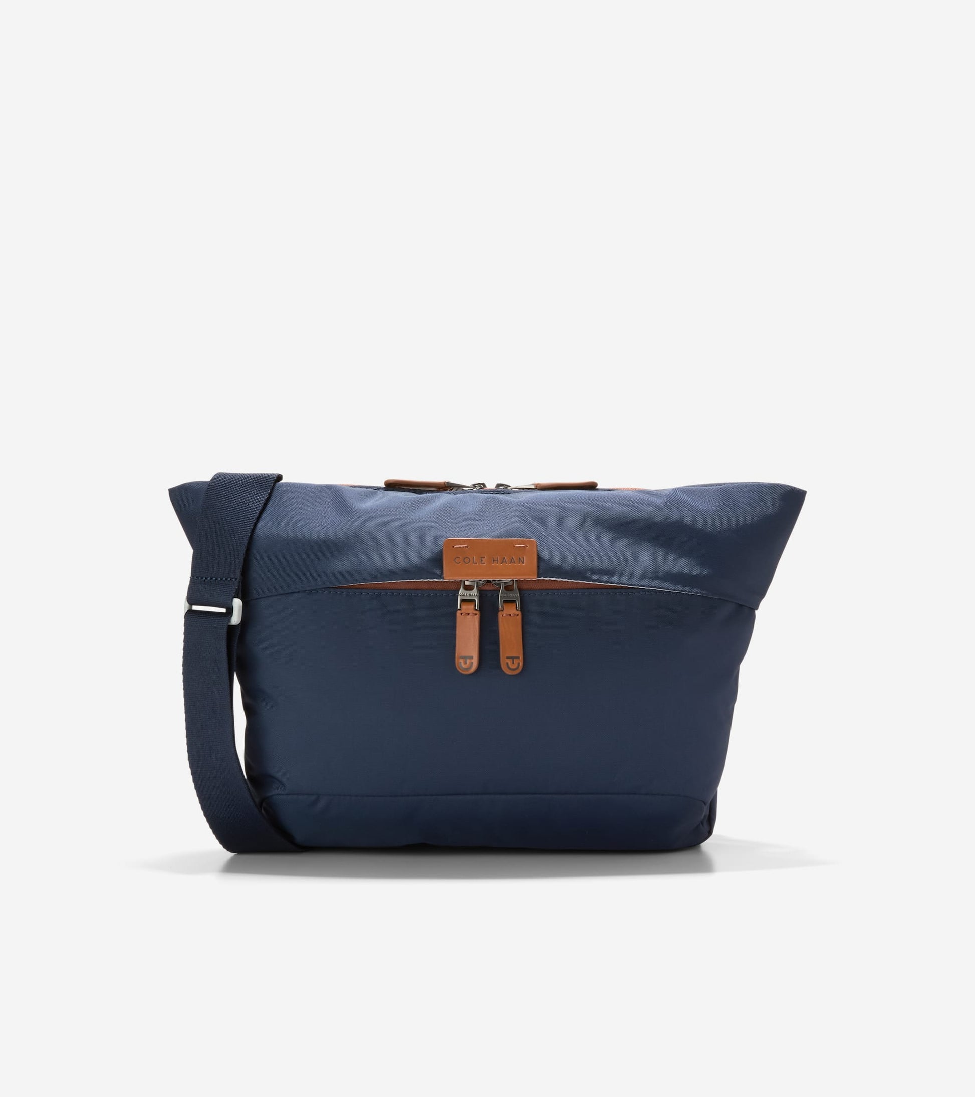 Men's Central Sling Bag-Navy Blazer-British Tan