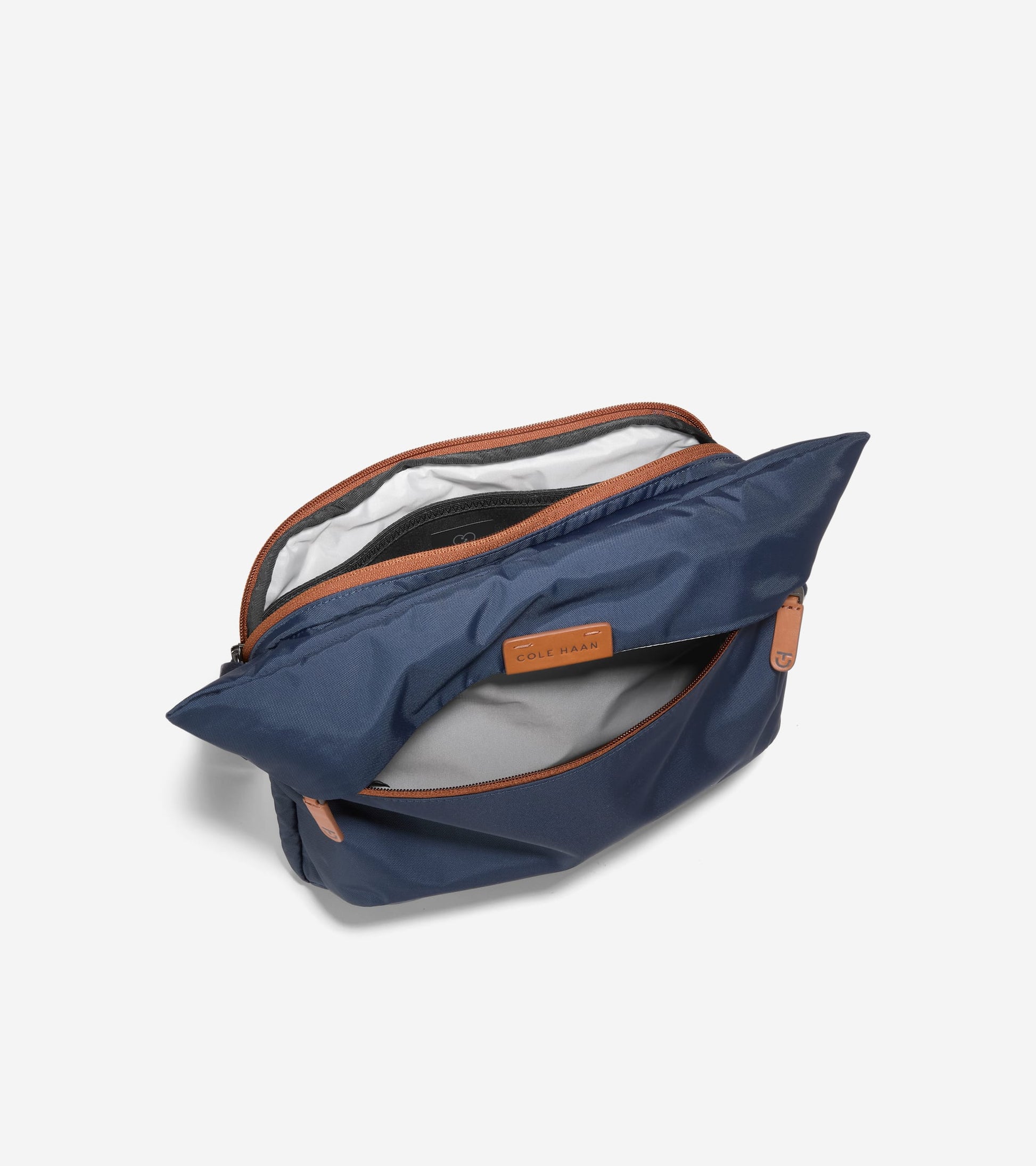 Men's Central Sling Bag-Navy Blazer-British Tan