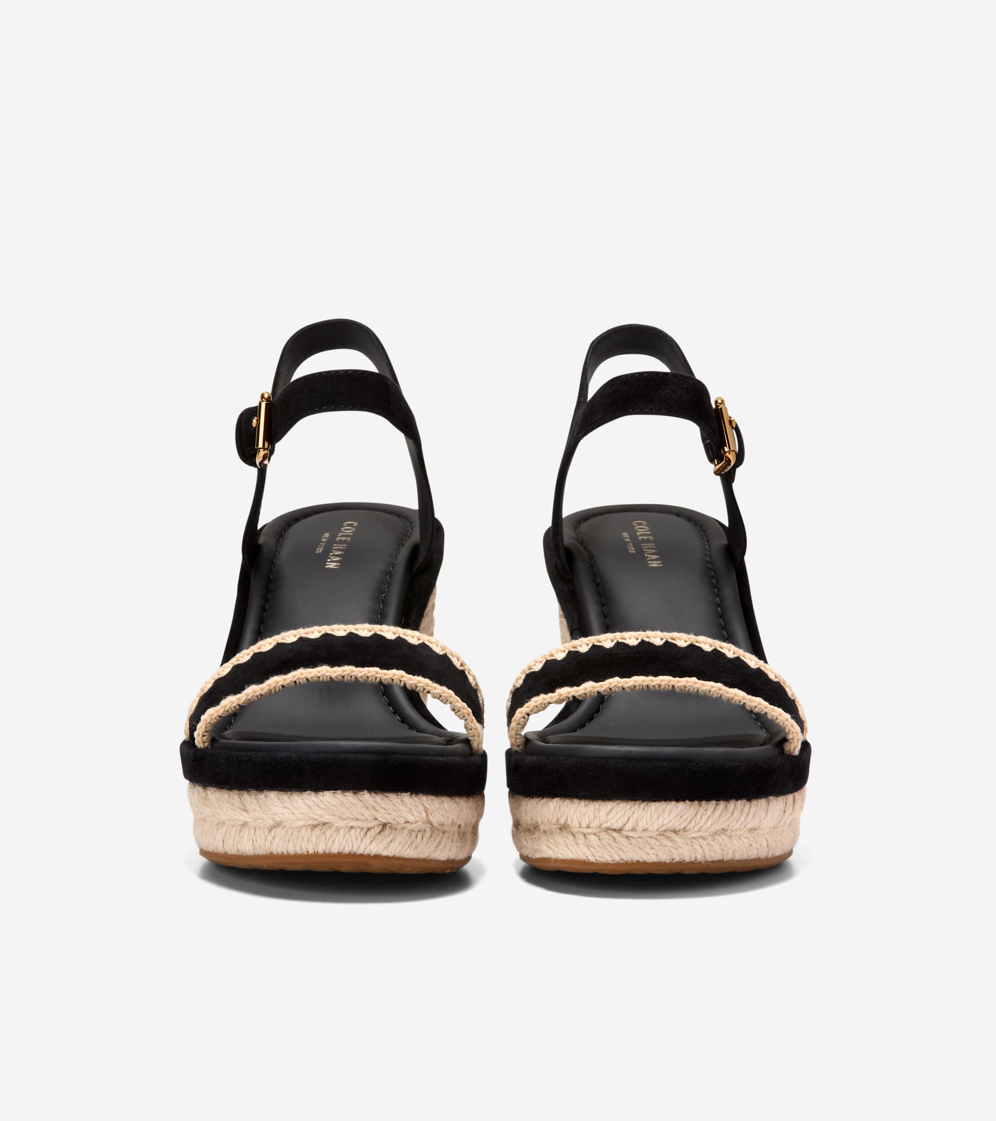 Women's Cloudfeel Asbury Espadrille Wedge Sandals in Black | Cole Haan