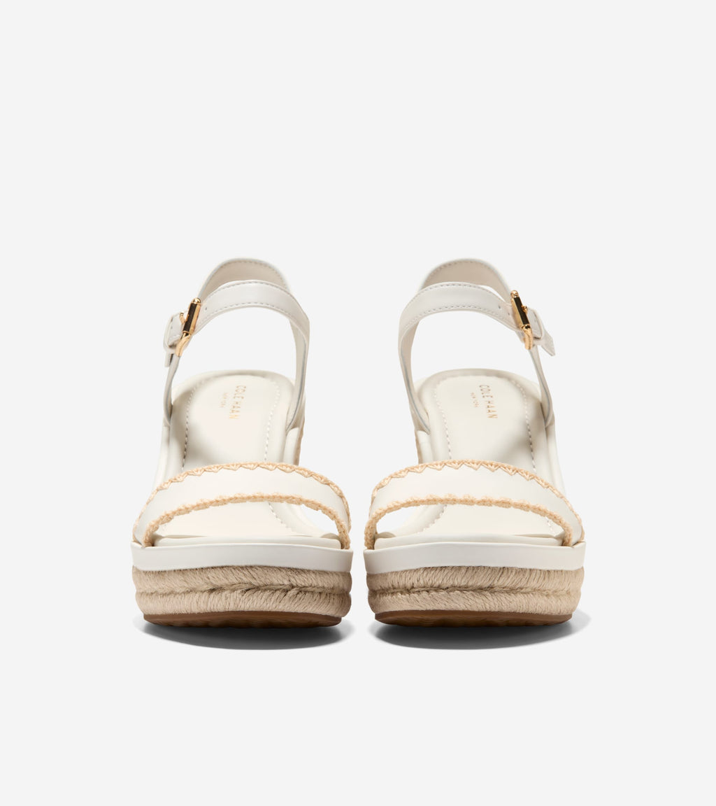 Women's Cloudfeel Asbury Espadrille Wedge Sandals-Powder-Natural Raffia