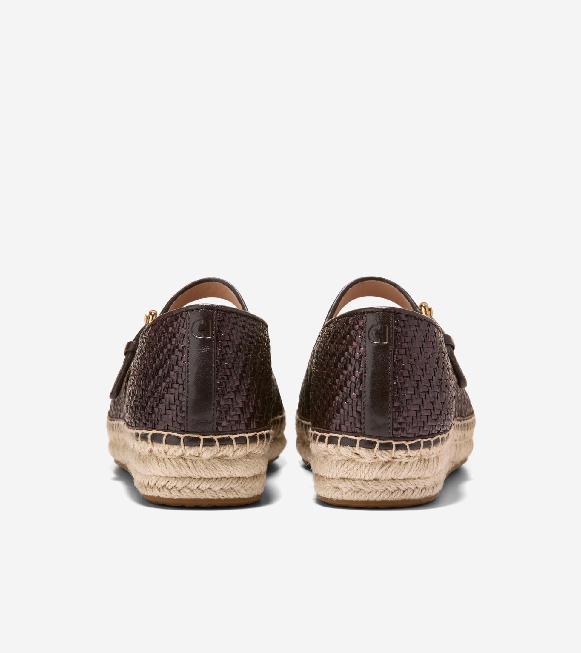 Women's Cloudfeel Asbury Mary Jane Ballet Flats-Dark Brown Raffia