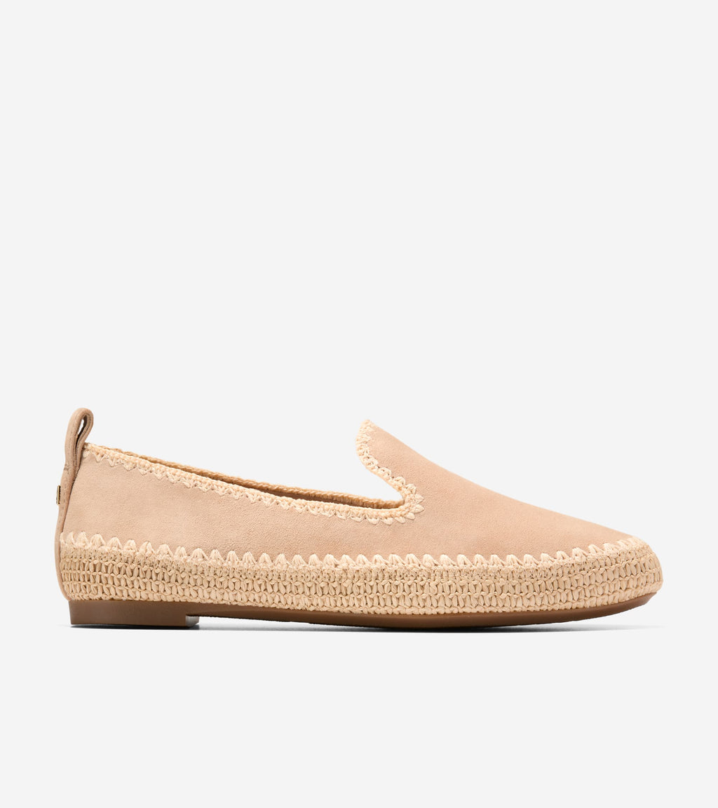 Women's Cloudfeel Asbury Slip-On Loafers-Tuscan Sand-Natural Raffia