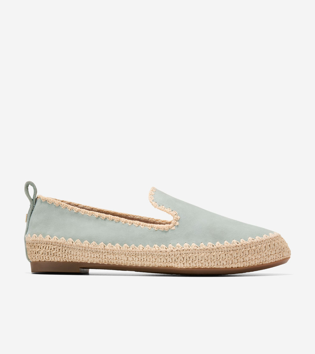 Women's Cloudfeel Asbury Slipon Loafers-Lily Pad-Natural Raffia
