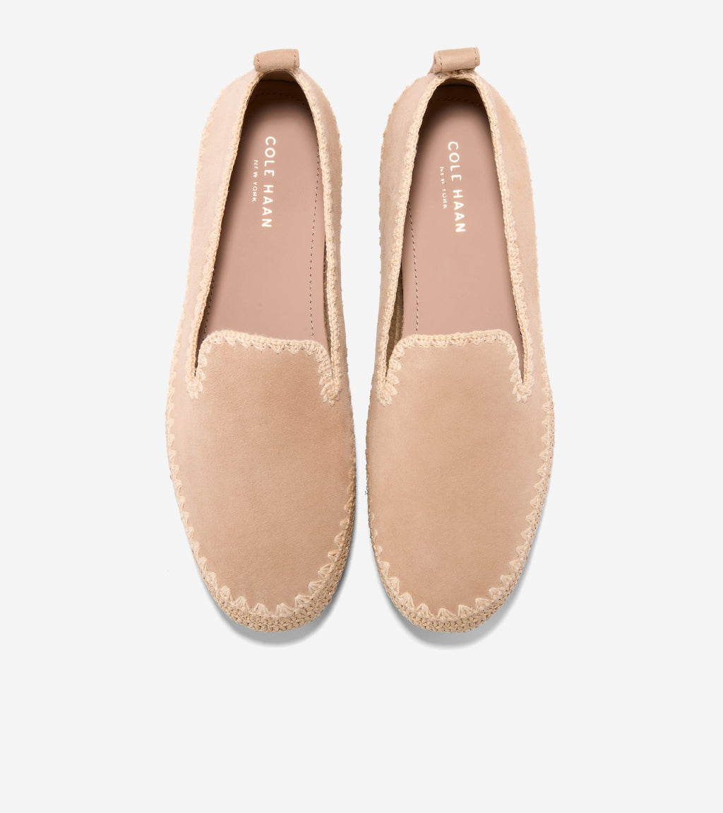 Women's Cloudfeel Asbury Slip-On Loafers-Tuscan Sand-Natural Raffia