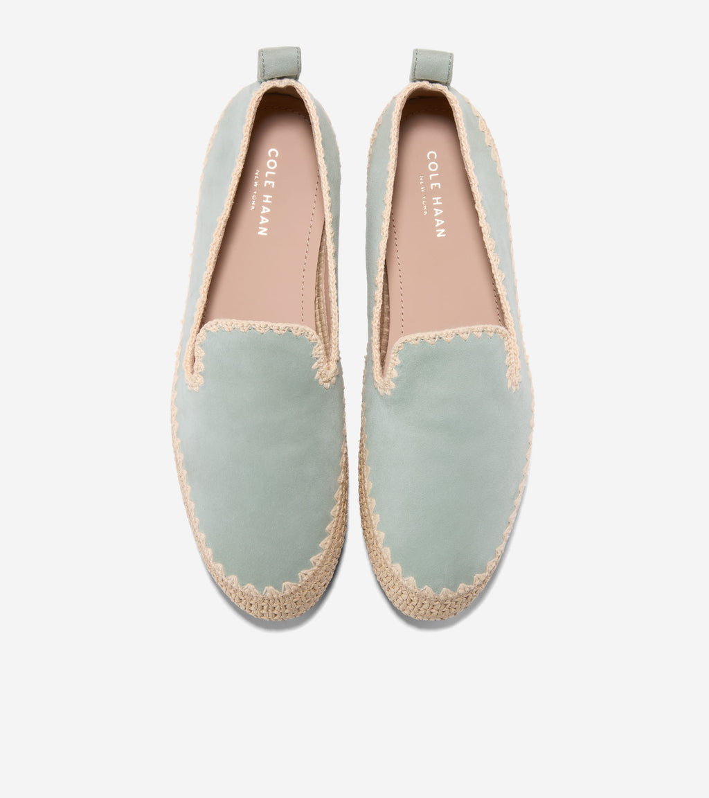 Women's Cloudfeel Asbury Slipon Loafers-Lily Pad-Natural Raffia