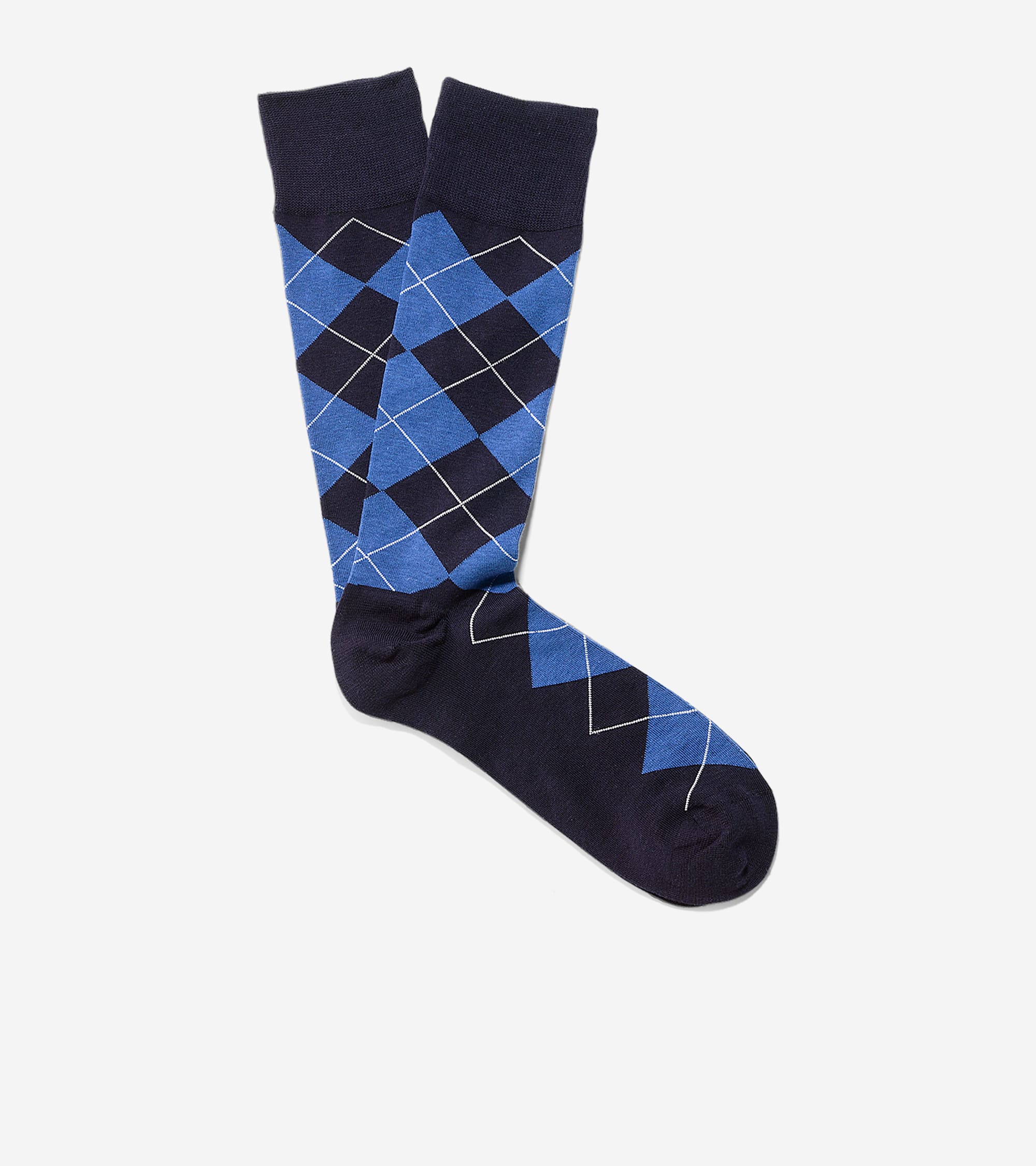 Men's Classic Argyle Crew Socks in Blue | Cole Haan Men's Classic Argyle Crew Socks in Blue | Cole Haan