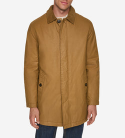 Men's Coated Cotton Barn Coat-Khaki