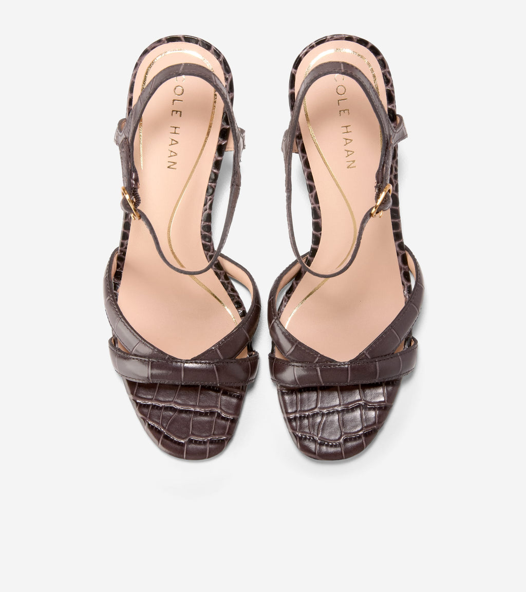 Women's Constantina Sandals-Dark Chocolate Croc Print