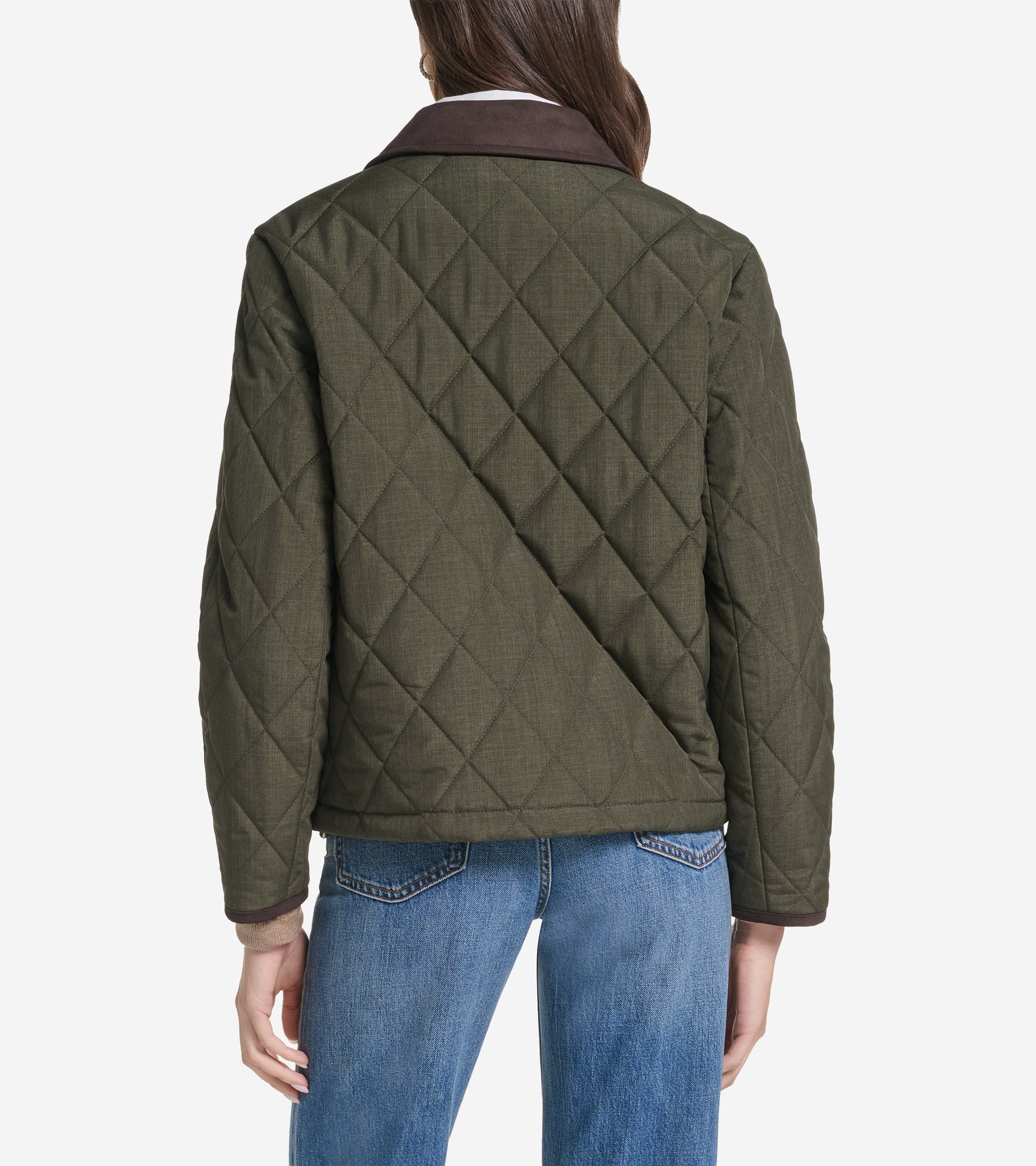 DIESEL　カーキ クロップドミリタリージャケット Women's Cross-Hatch Quilt Cropped Jacket in Green | Cole Haan