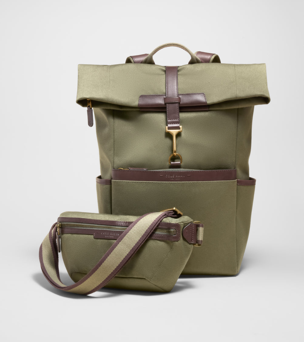 Men's green bag assortment