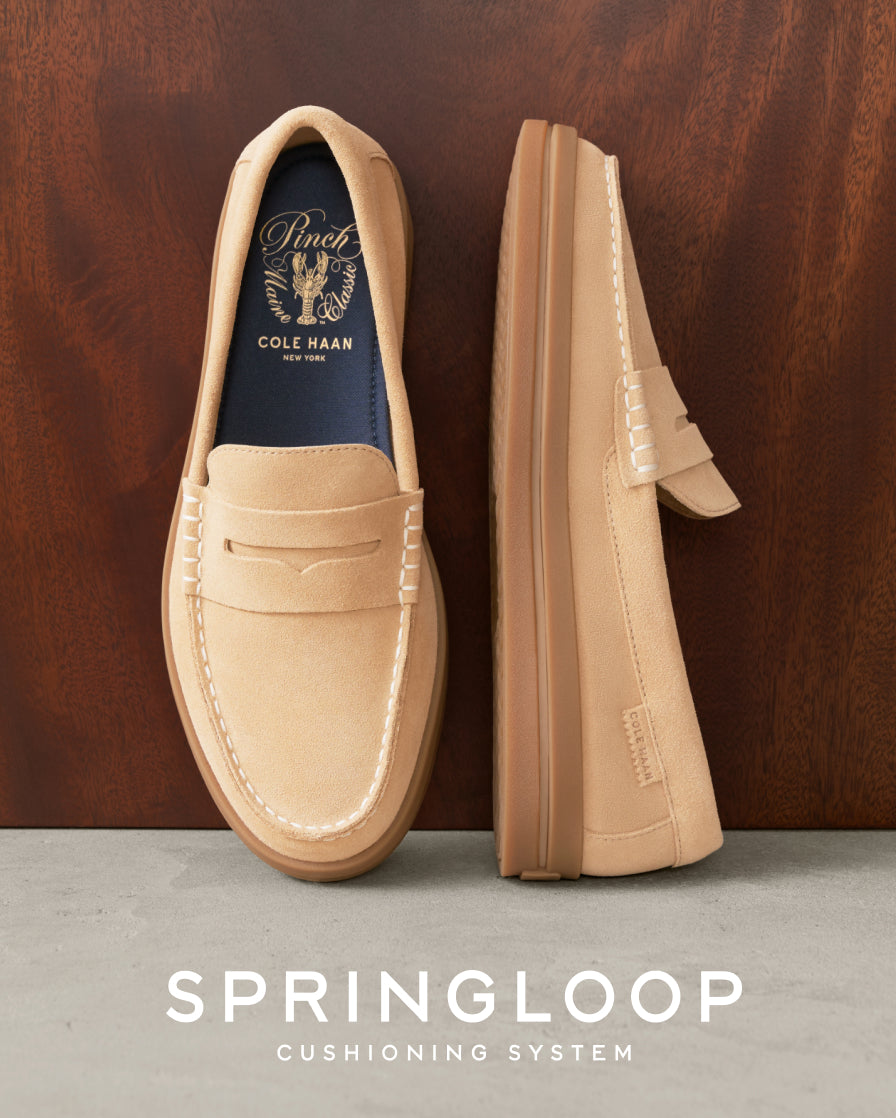 Men's Pinch Long-Weekender Penny Loafers in Beige | Cole Haan
