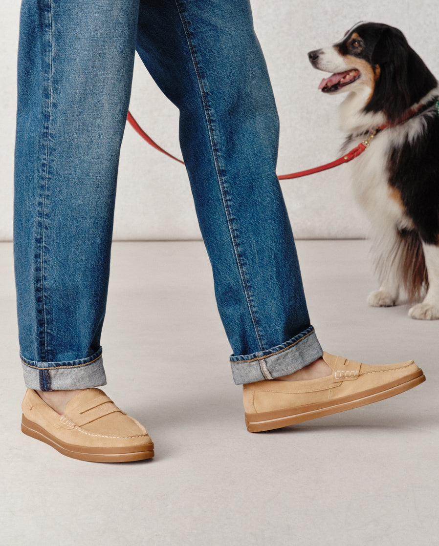 Men's Pinch Long-Weekender Penny Loafers in Beige | Cole Haan