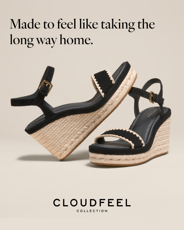 Women's Cloudfeel Asbury Espadrille Wedge Sandals in White | Cole Haan