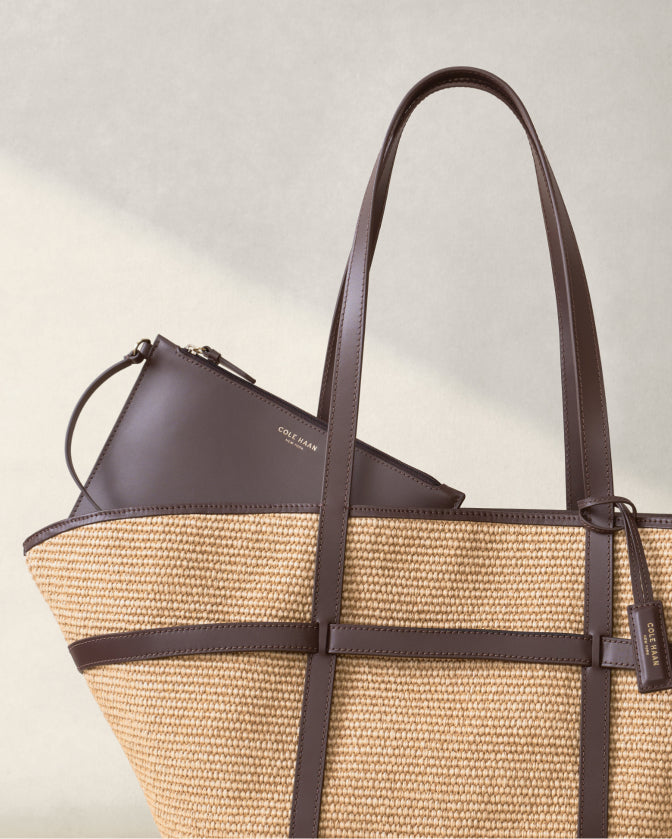 Key West Tote Bag with brown straps