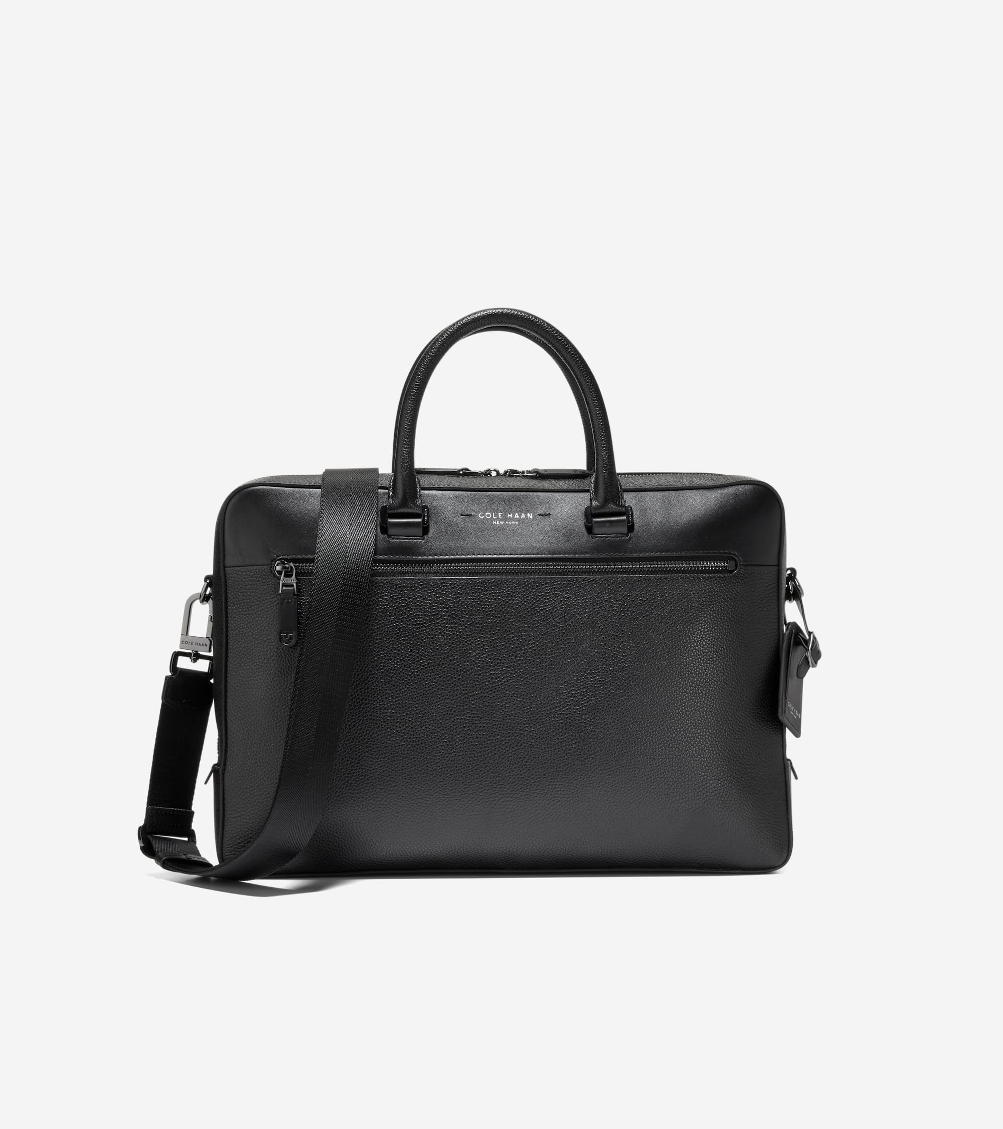 Men's Damon Briefcase in Black | Cole Haan Men's Damon Briefcase in Black | Cole Haan