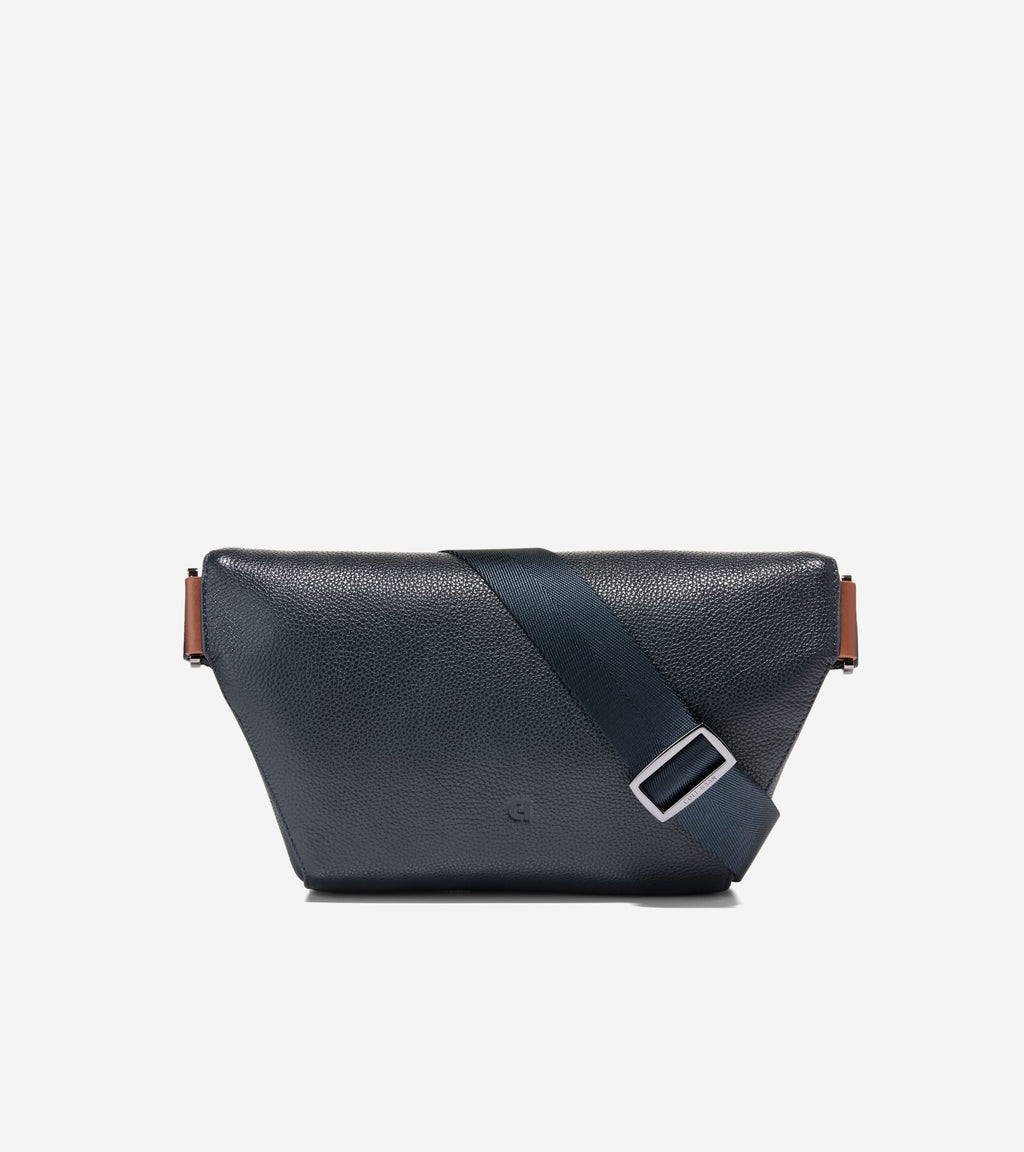 Men's Damon Crossbody Bag-Navy Blazer-New British Tan