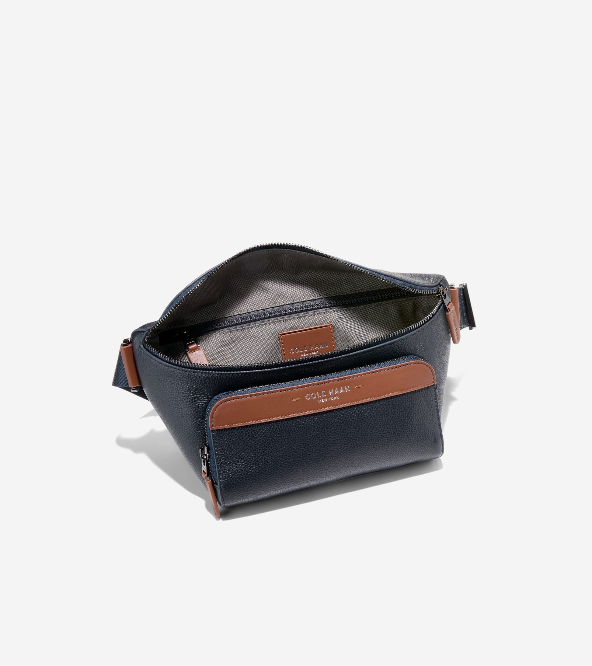 Men's Damon Crossbody Bag-Navy Blazer-New British Tan