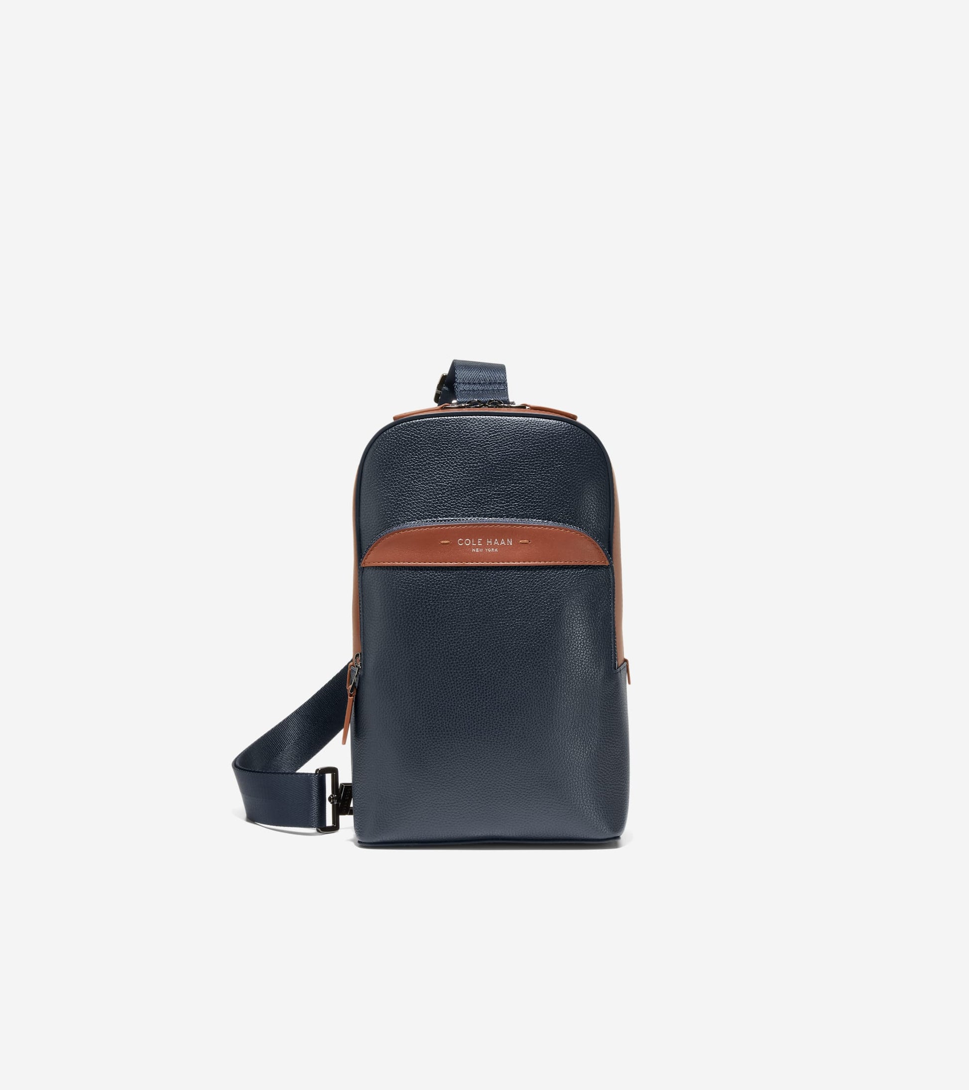 Men's Damon Sling Bag-Navy Blazer-New British Tan