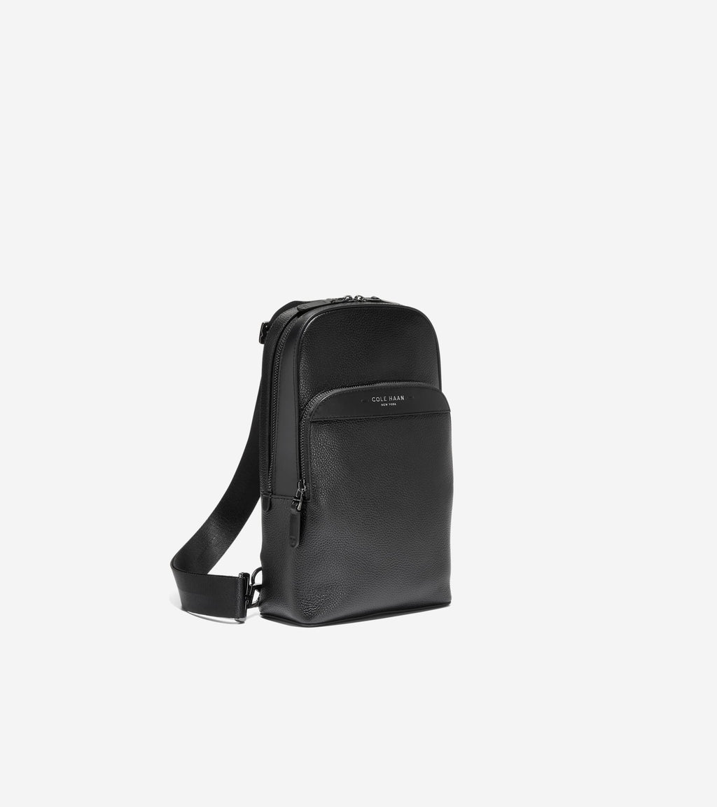 black herondon sling leather backpack børn Cole Haan Men's Damon Sling Bag
