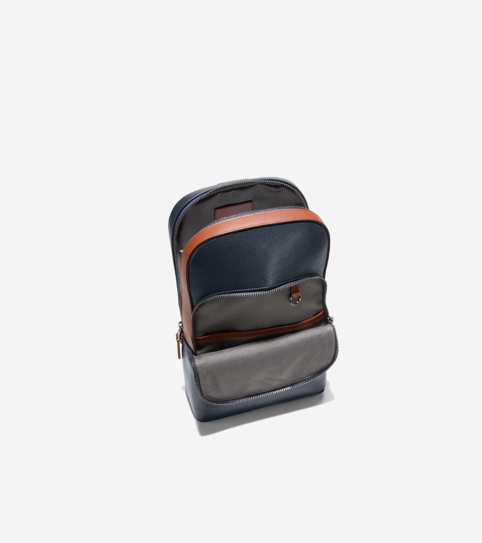 Men's Damon Sling Bag-Navy Blazer-New British Tan