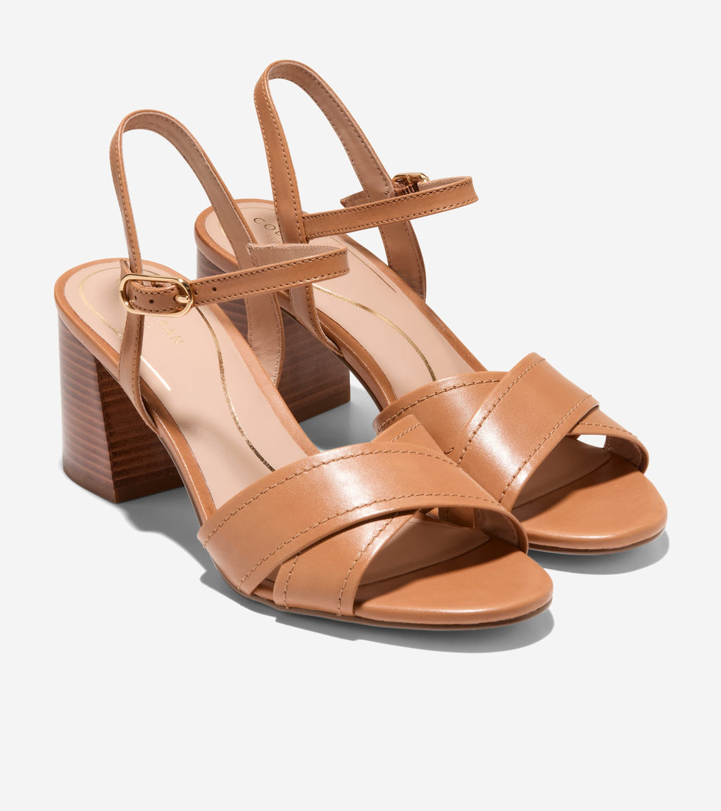 Women's Darlene Sandals-Dark Caramel-Stacked Heel