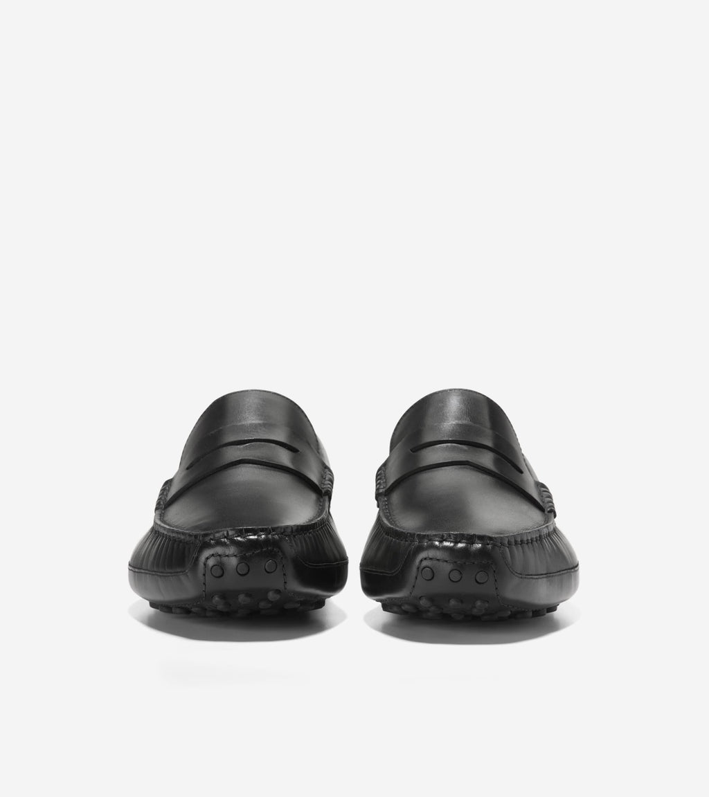 Men's Davies Grand Penny Driving Loafers-Black