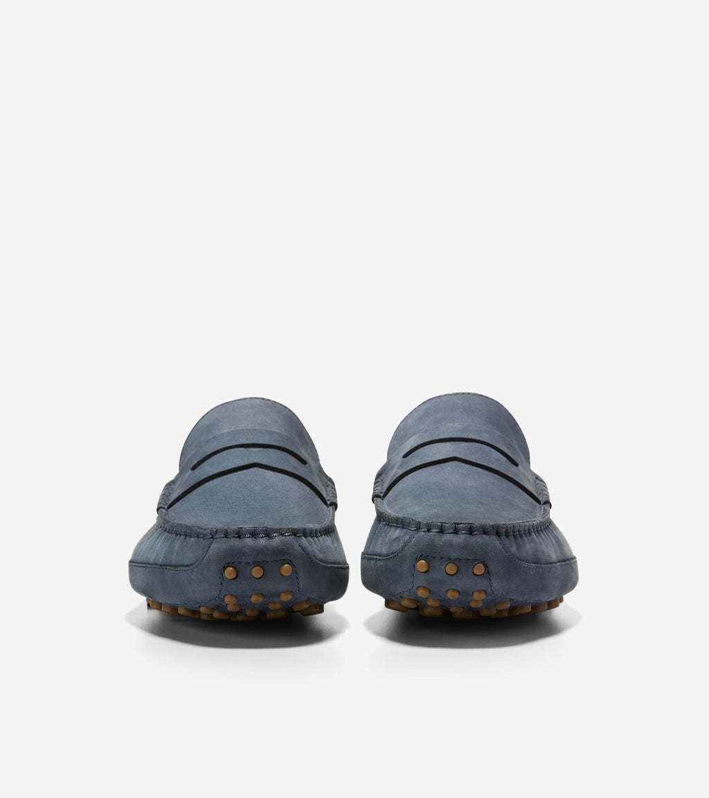Men's Davies Grand Penny Driving Shoes-Navy Blazer-Gum