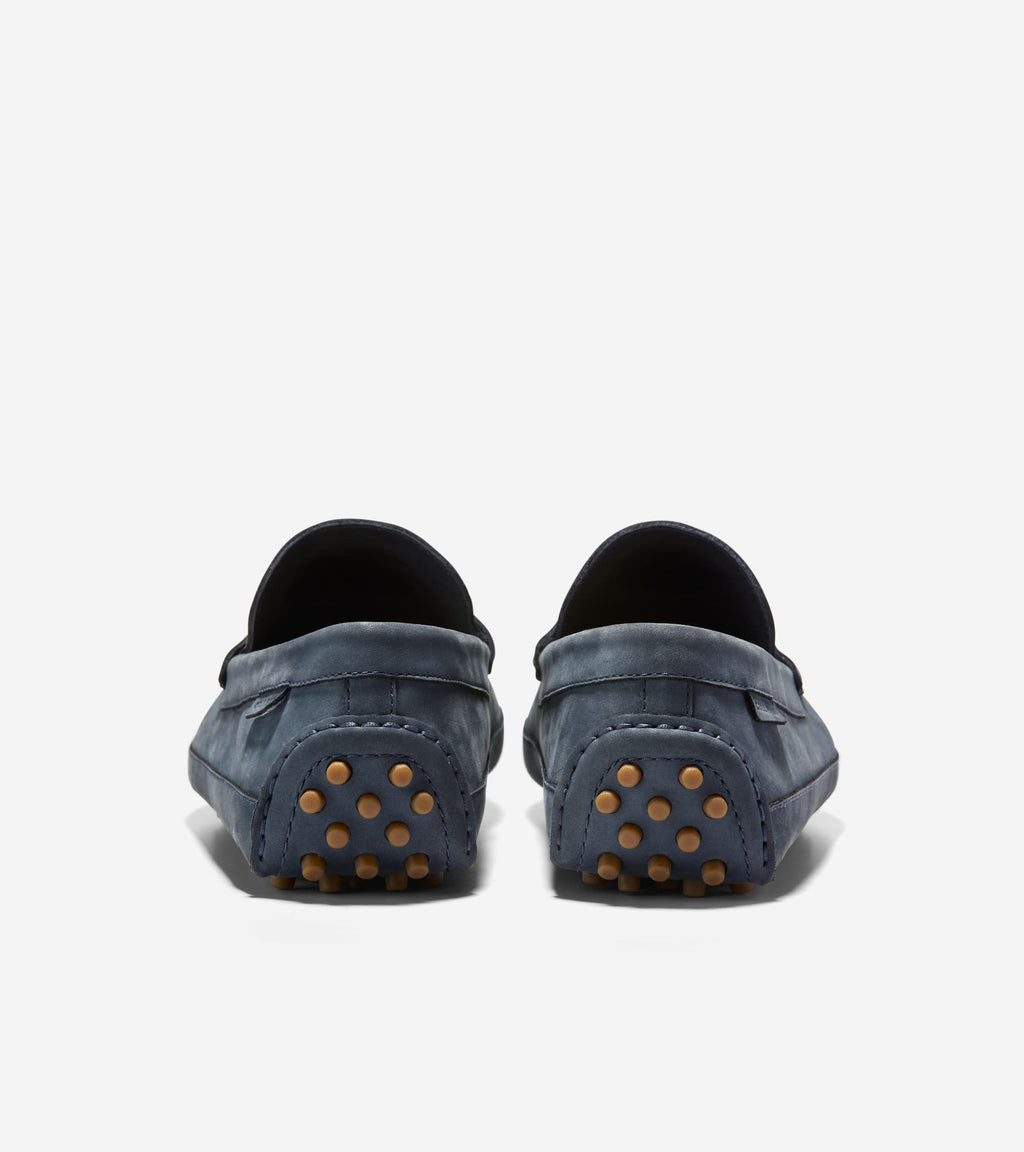 Men's Davies Grand Penny Driving Shoes-Navy Blazer-Gum