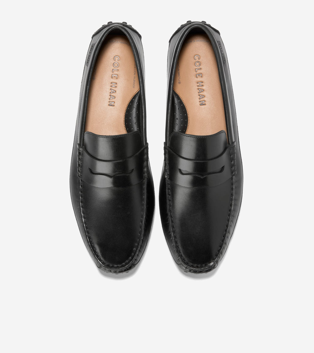 Men's Davies Grand Penny Driving Loafers-Black