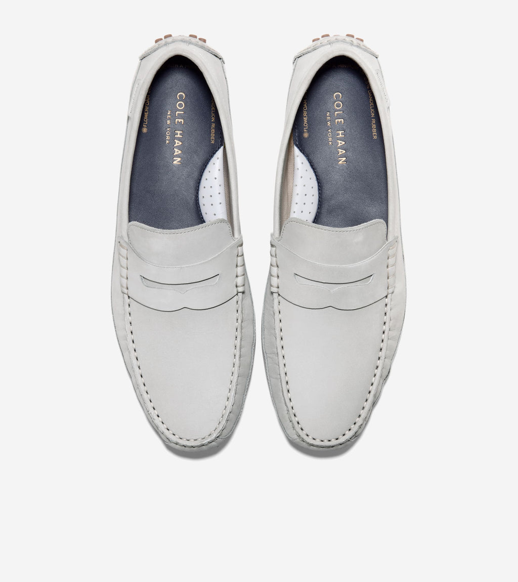 Men's Davies Grand Penny Driving Shoes-Harbor Mist-Gum