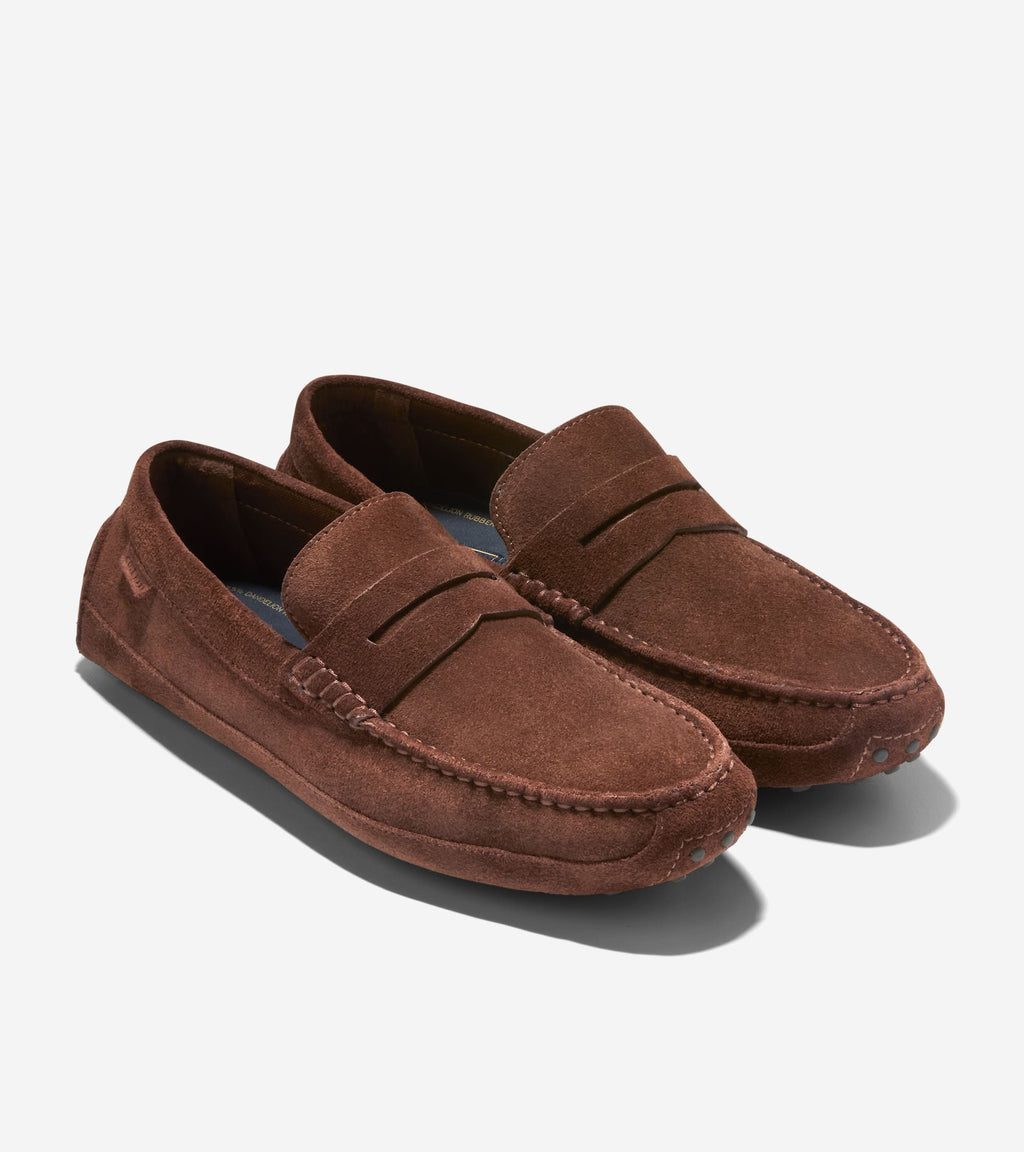 Men's Davies Grand Penny Driving Shoes-Chestnut-Nicotine