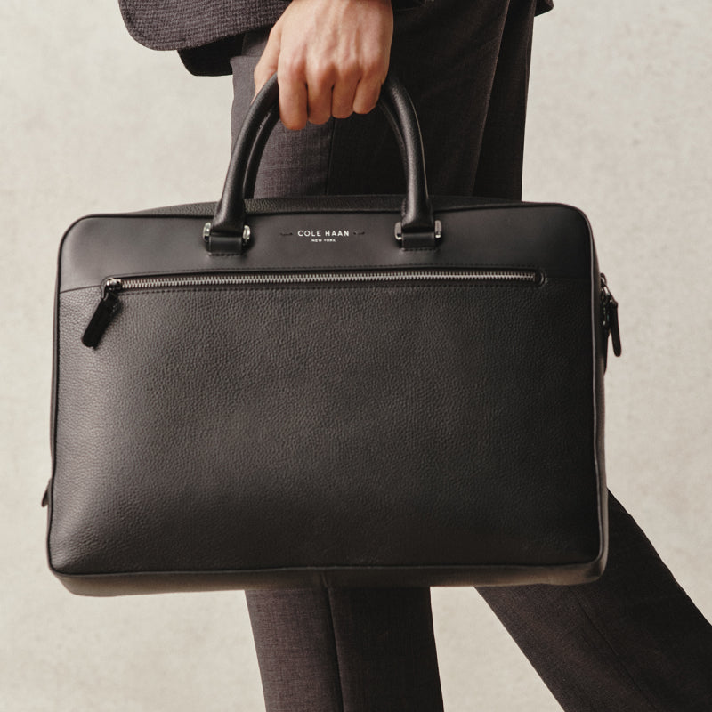 Men's black briefcase