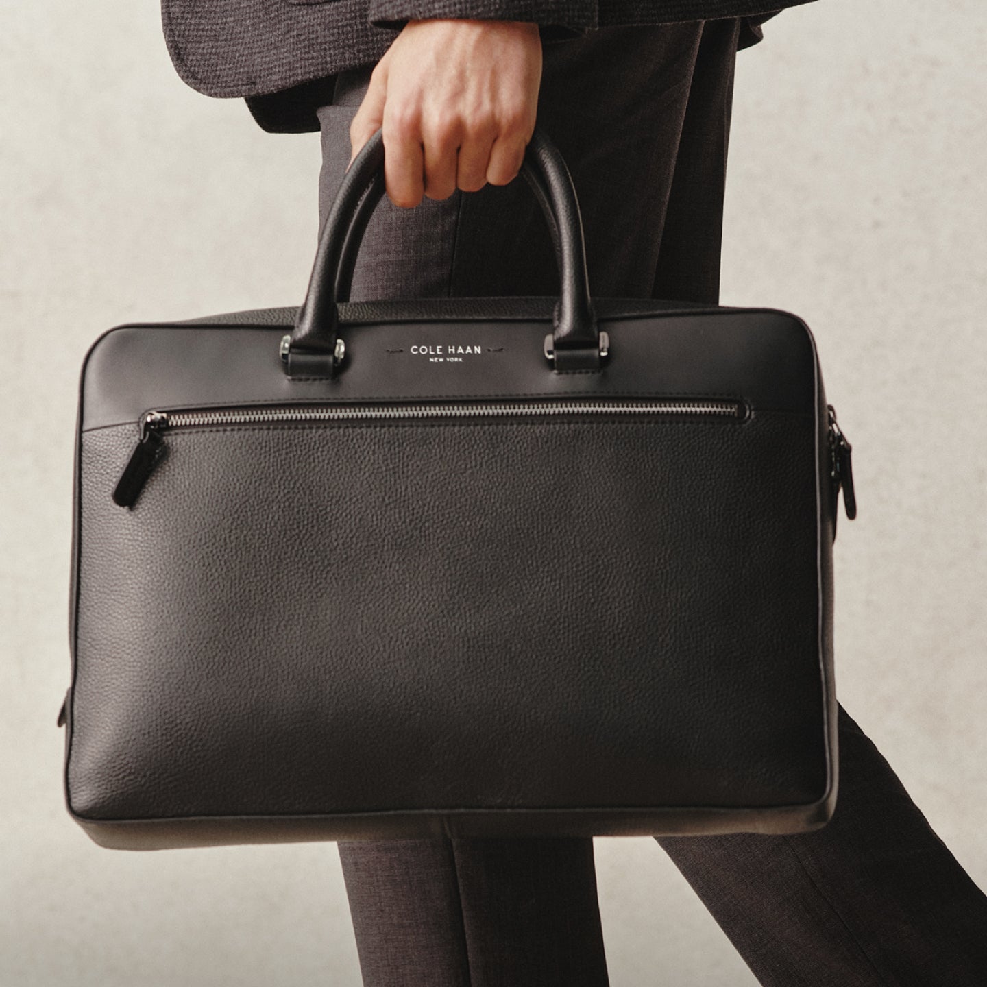 Men's black briefcase